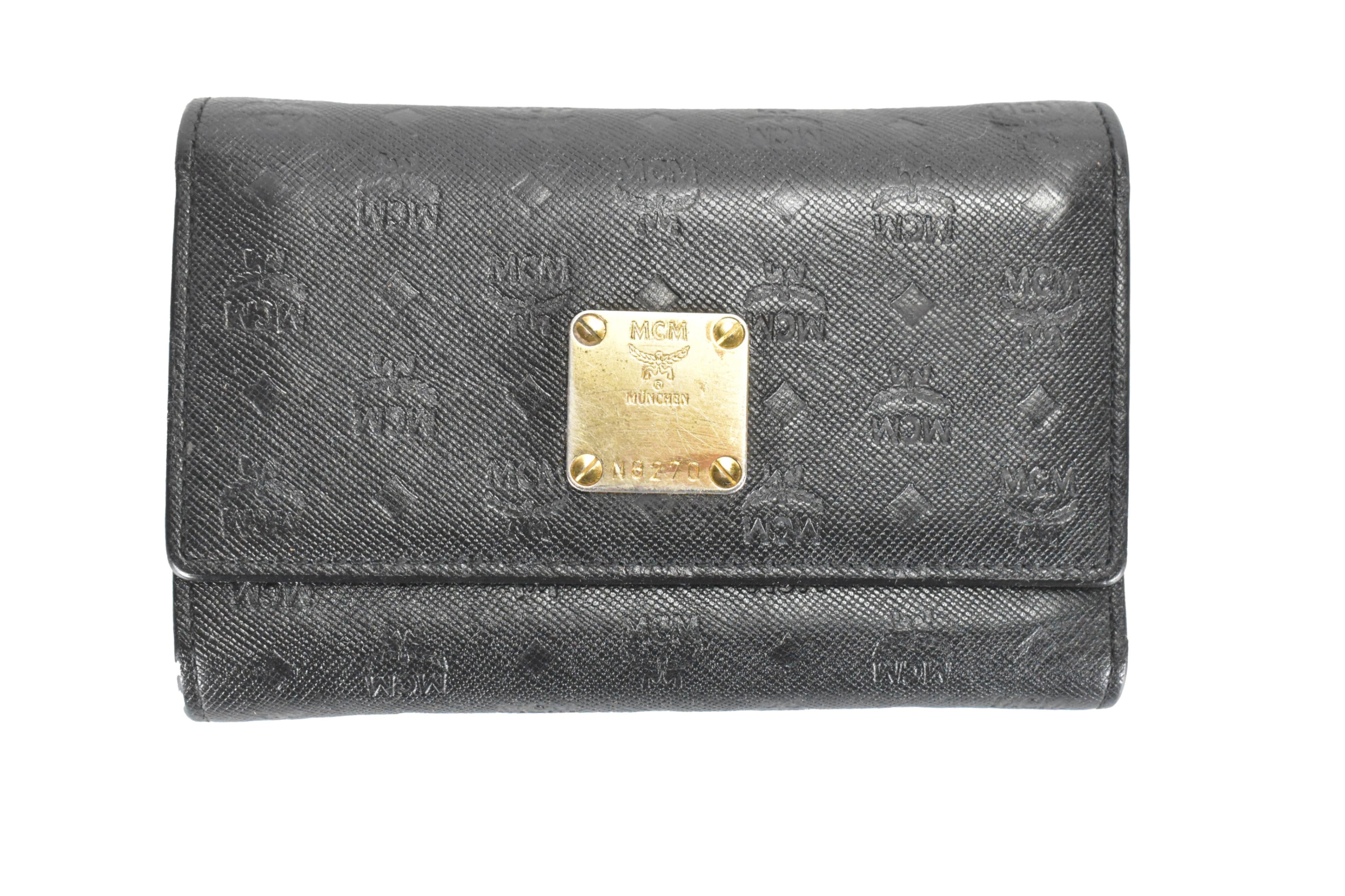 ✅MCM GELDBEUTEL vintmarket.de PORTMONEE GELDBÖRSE SCHWARZ 4708