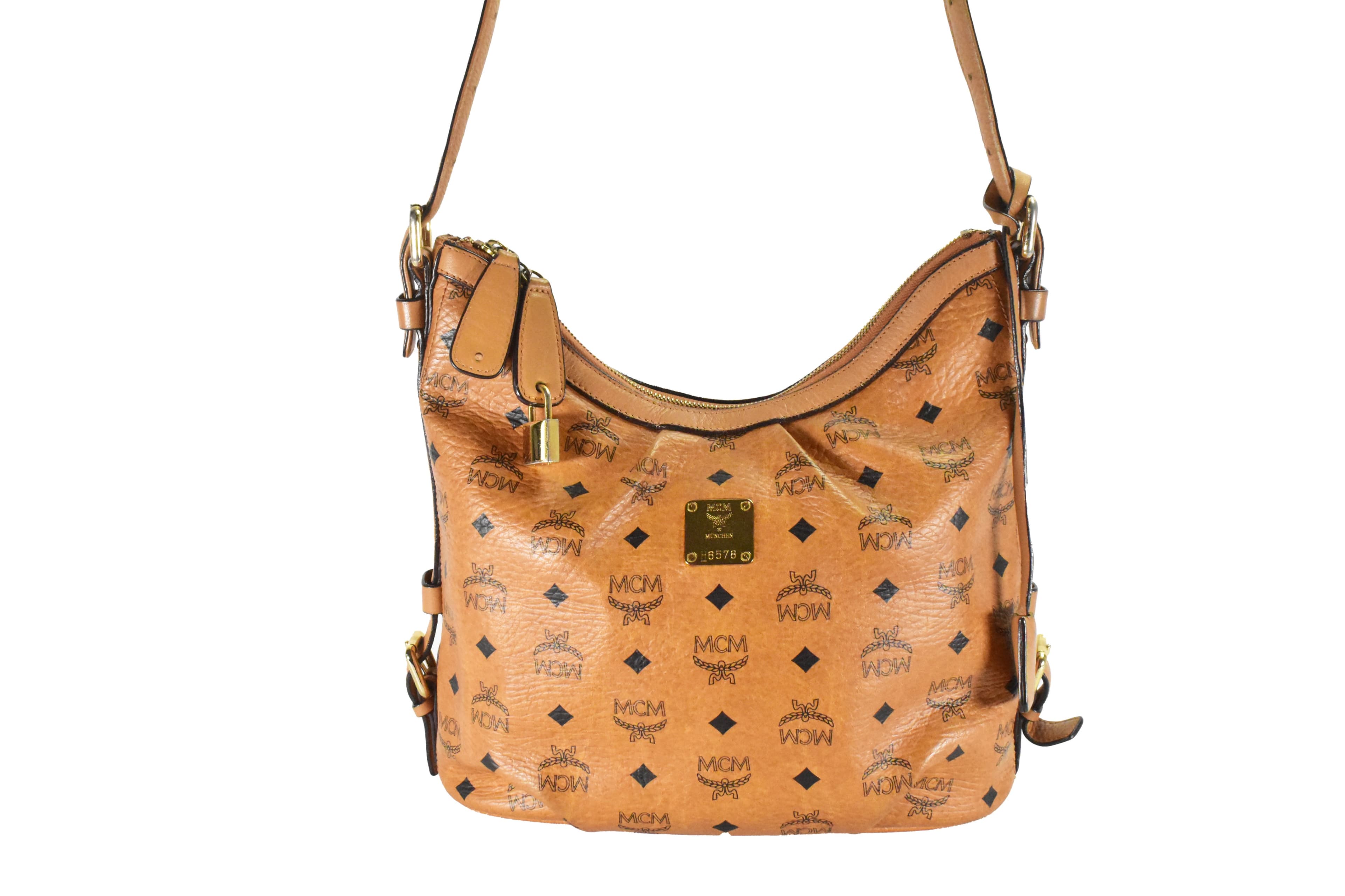MCM HOBO KLEIN vintmarket.de CROSSBODY SCHULTERTASCHE COGNAC 4711