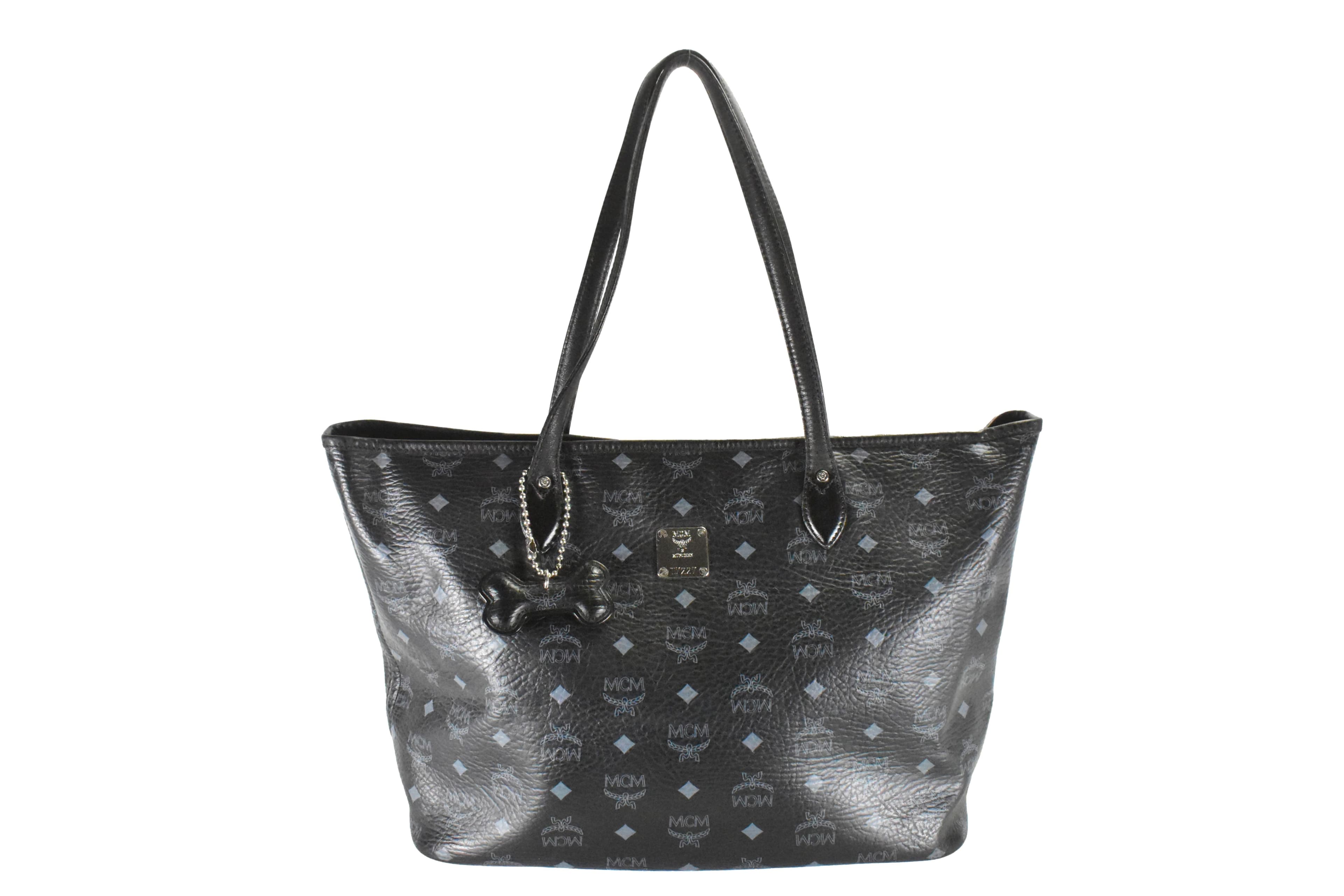 MCM SHOPPER MEDIUM vintmarket.de TASCHE SCHWARZ 4727