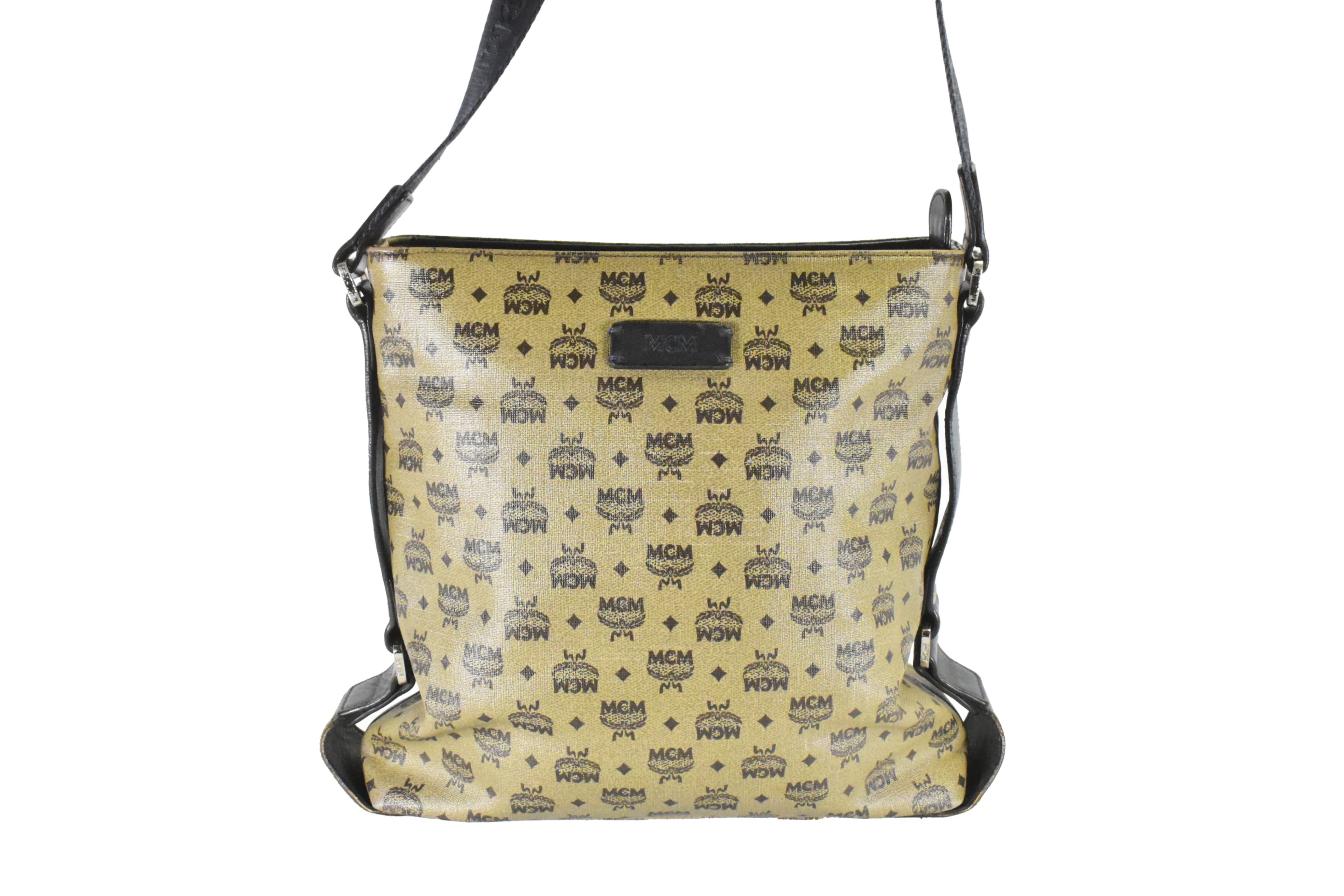 ✅MCM SCHULTERTASCHE XL vintmarket.de UMHÄNGETASCHE GRÜN 4728