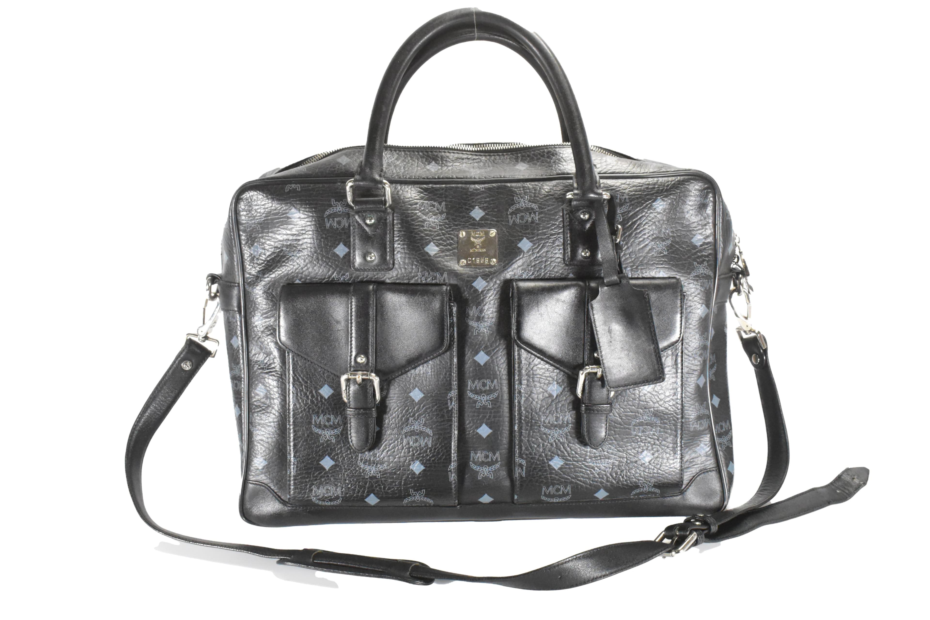 ✅MCM TASCHE AKTENTASCHE vintmarket.de SCHULTERTASCHE SCHWARZ 4731