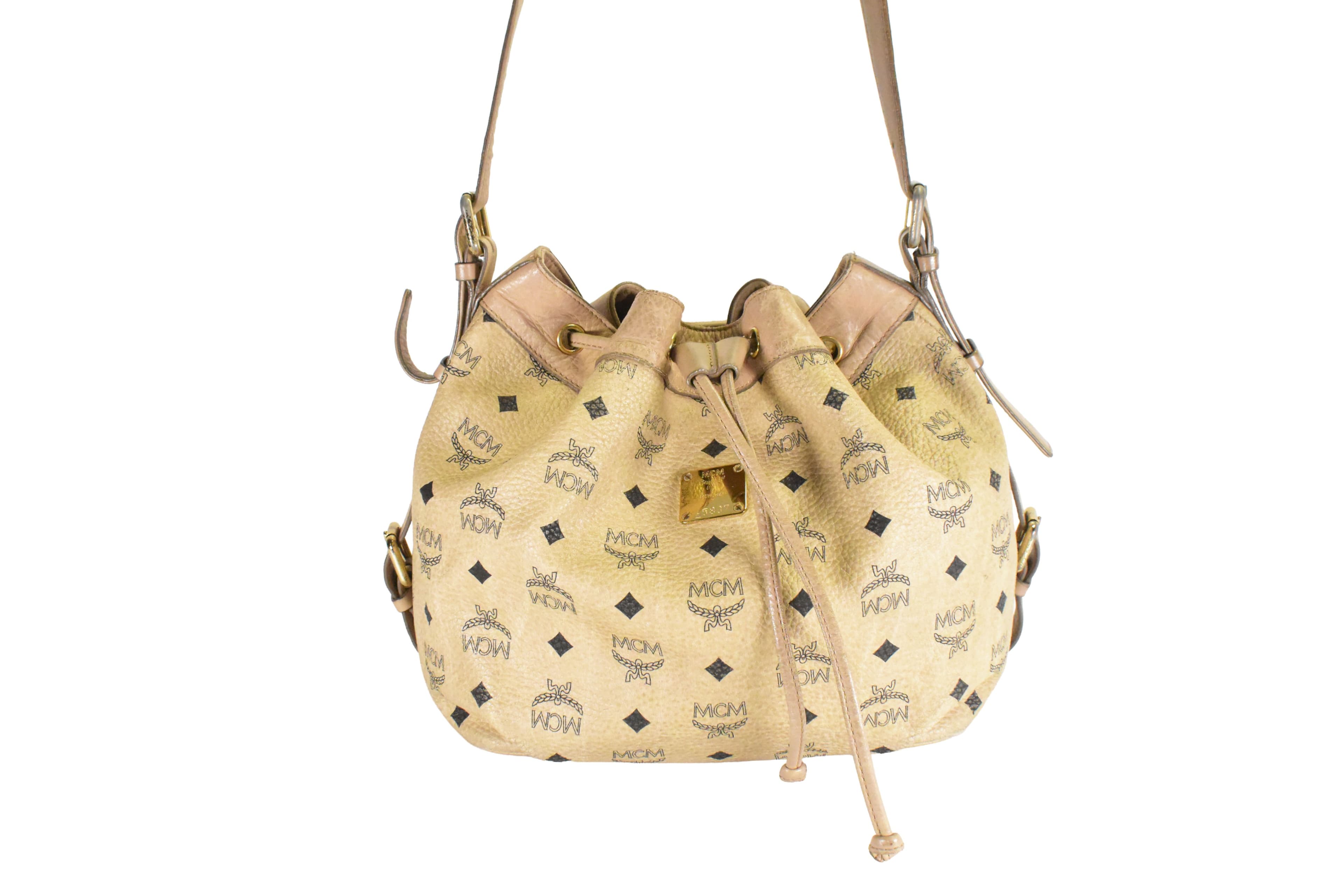 ✅MCM BEUTELTASCHE vintmarket.de TASCHE UMHÄNGETASCHE BEIGE 4758