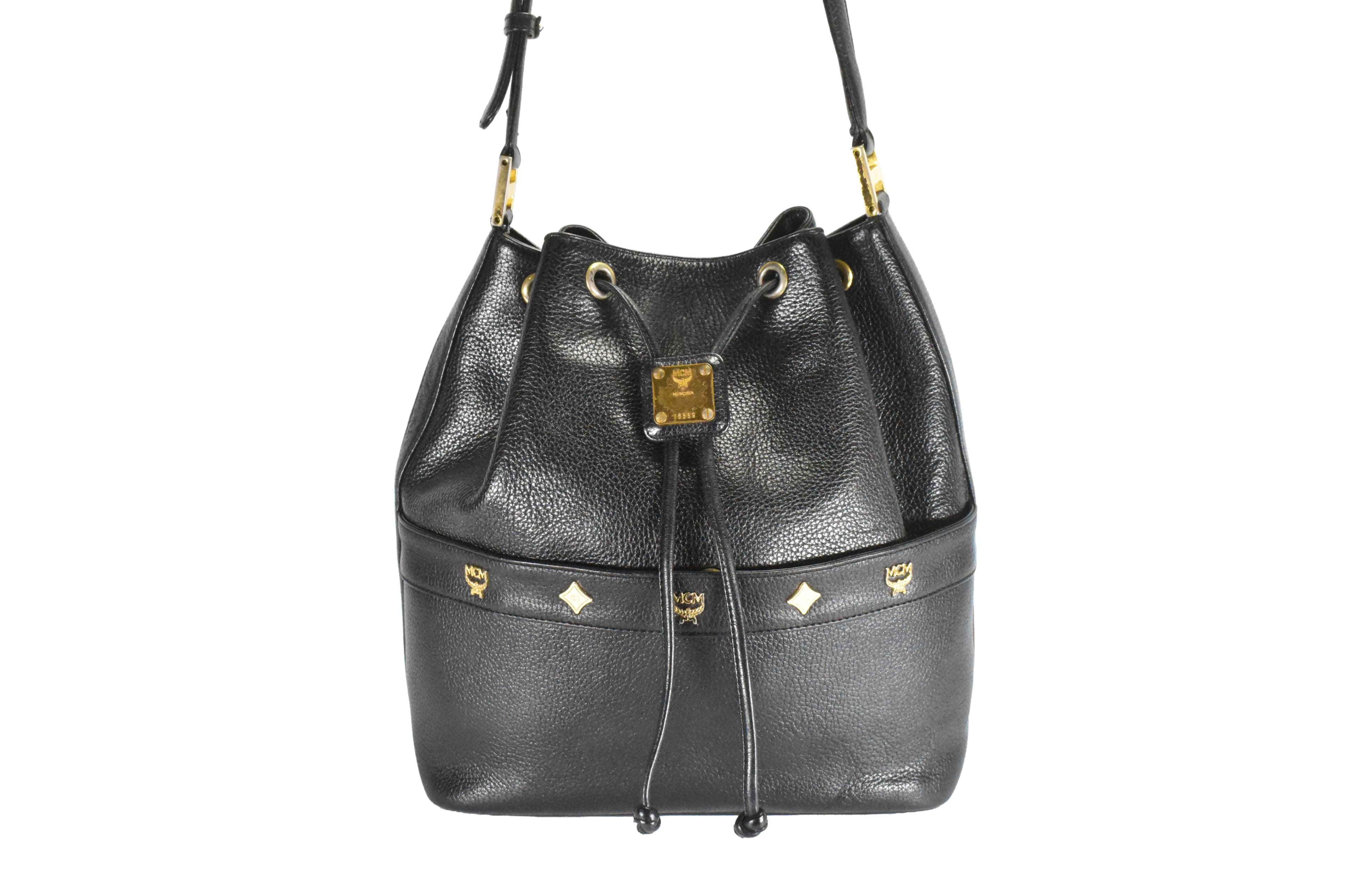 MCM TASCHE SCHULTERTASCHE vintmarket.de BEUTELTASCHE SCHWARZ 4760