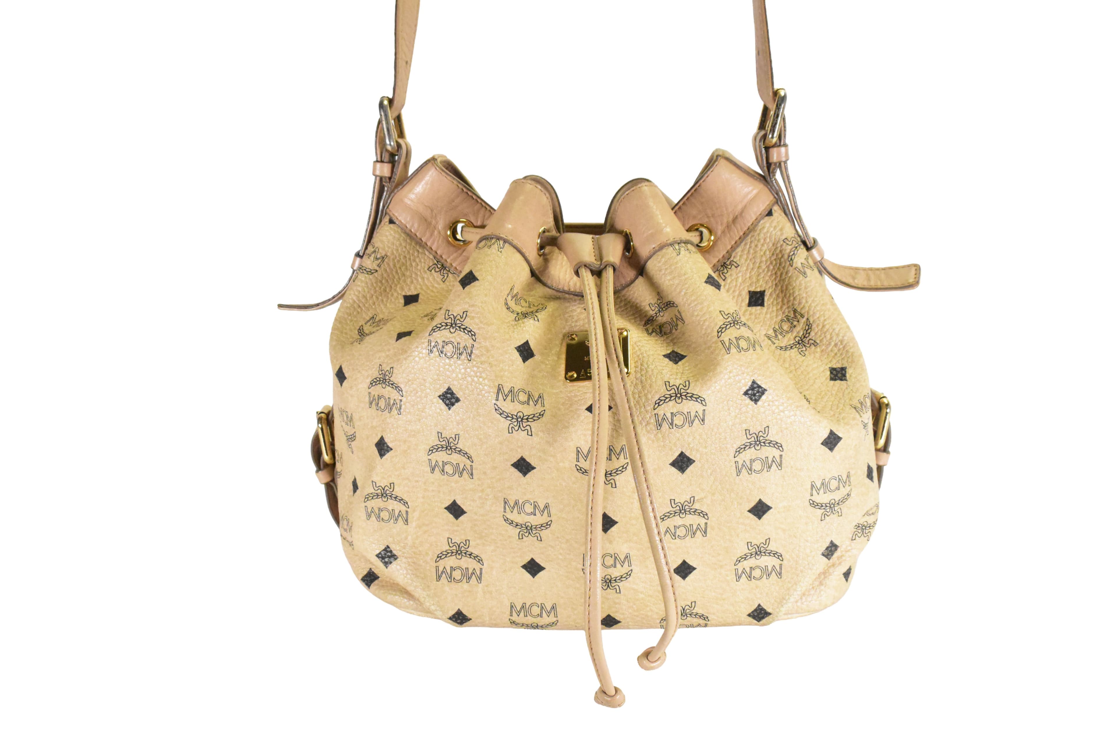 ✅MCM BEUTELTASCHE vintmarket.de TASCHE UMHÄNGETASCHE BEIGE 4761