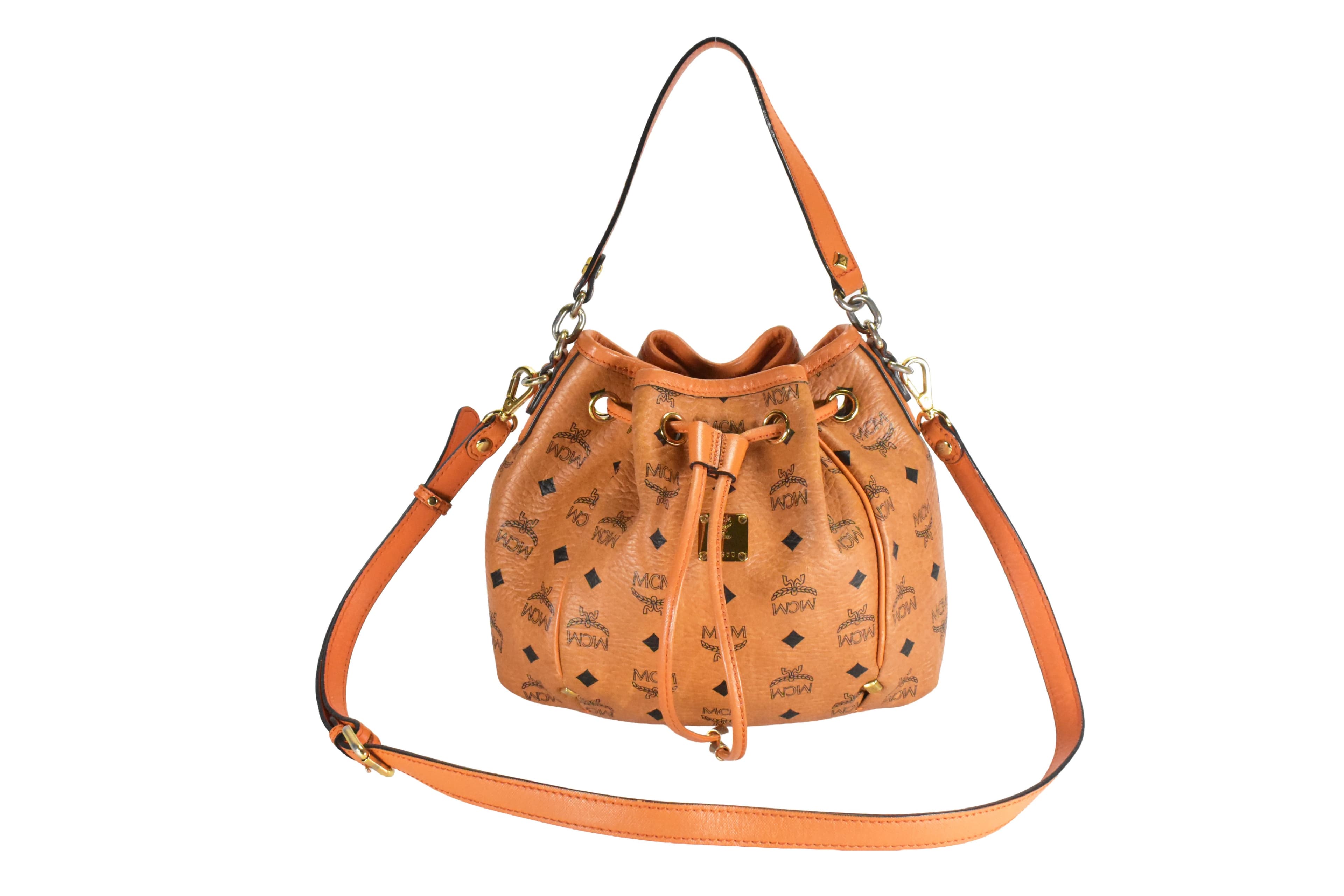 ✅MCM BEUTELTASCHE KLEIN vintmarket.de CROSSBODY LEDER COGNAC 4765