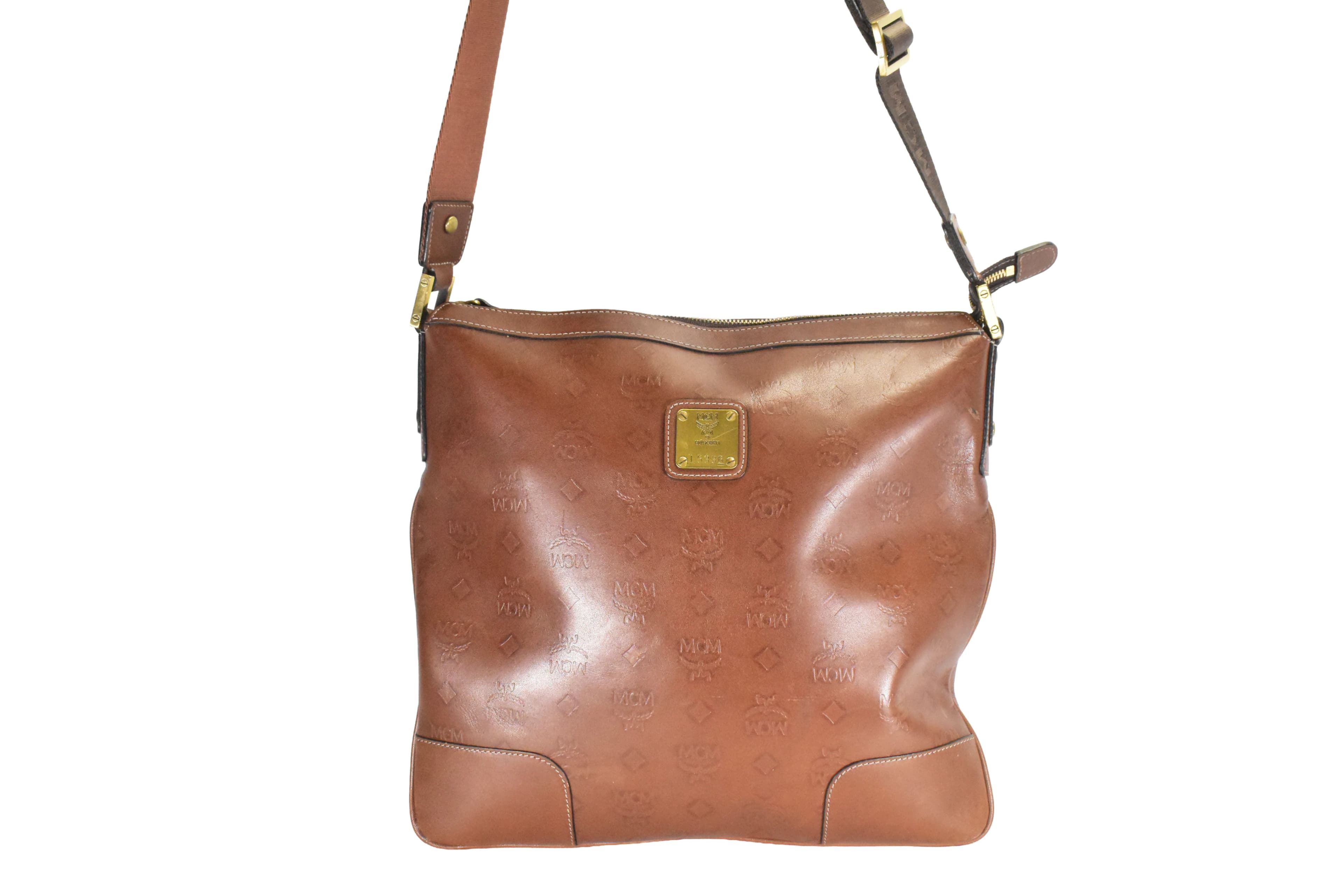 ✅MCM MESSENGER TASCHE vintmarket-de UMHÄNGETASCHE BRAUN 4768