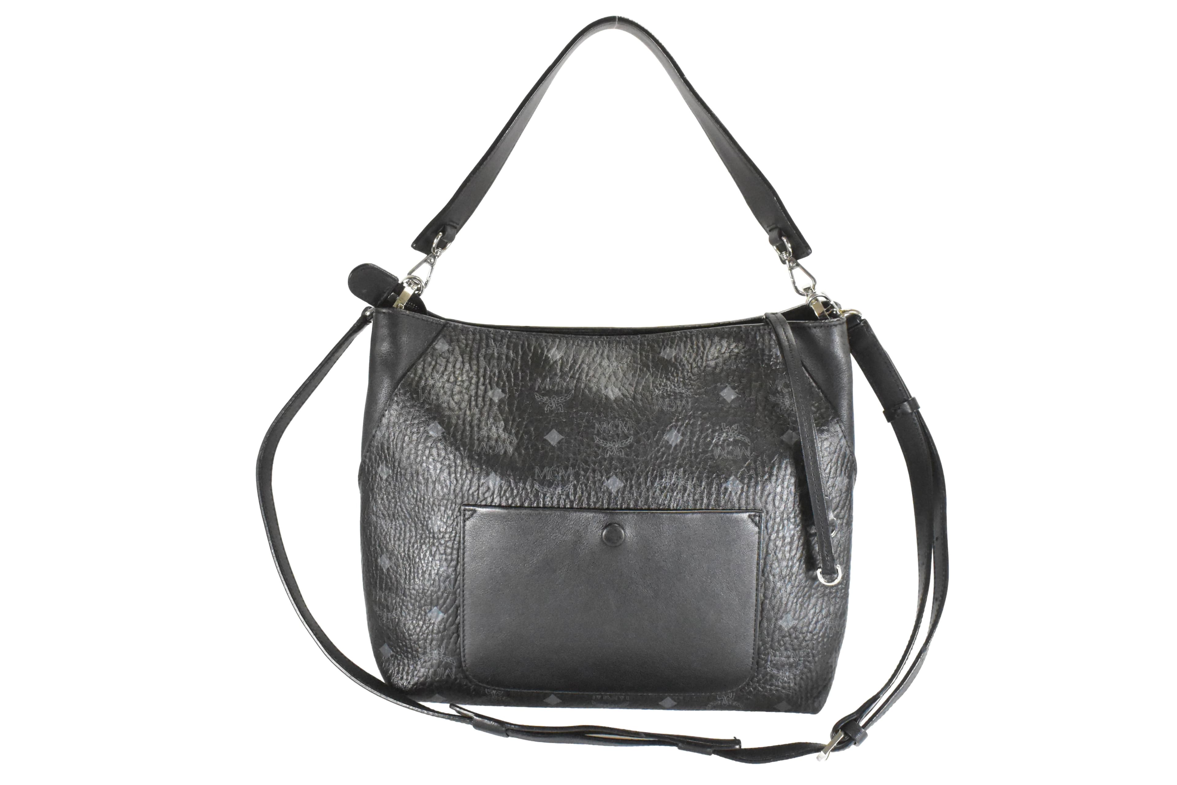 MCM KLARA SCHULTERTASCHE vintmarket.de TASCHE SCHWARZ LEDER 4773