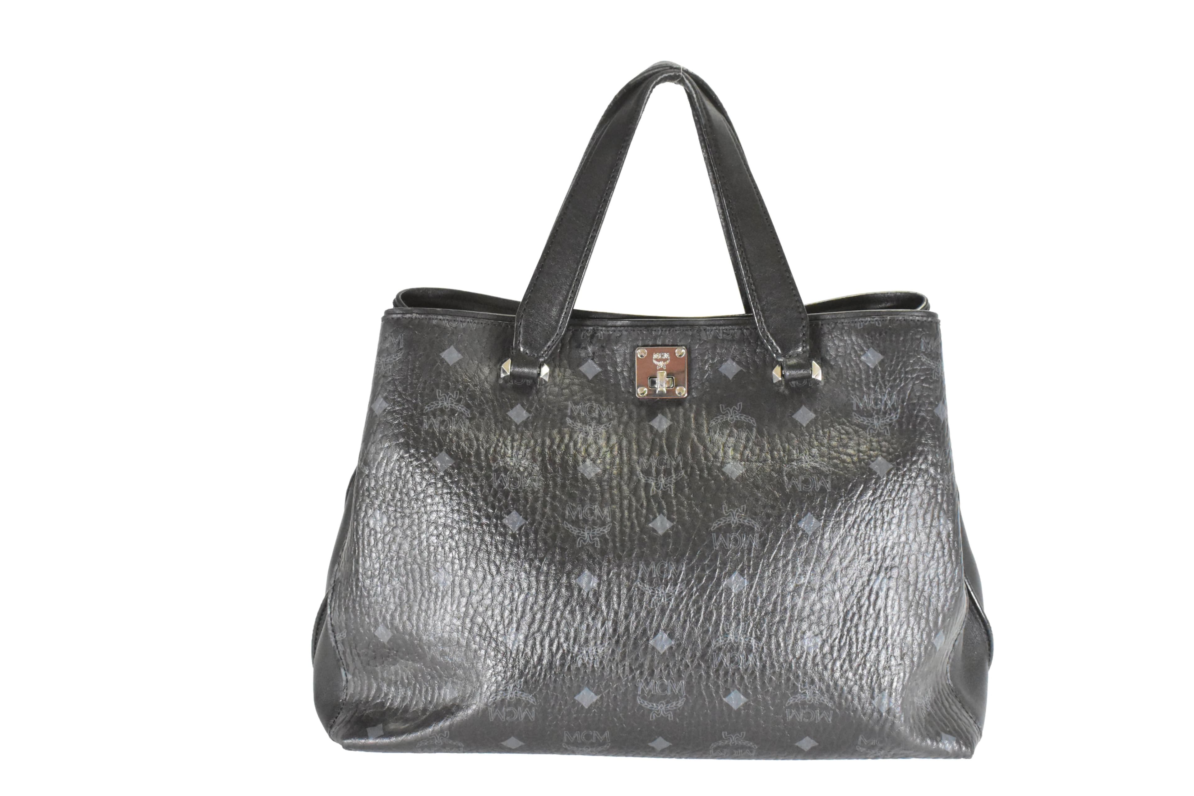 MCM KLARA SCHULTERTASCHE vintmarket.de TASCHE SCHWARZ LEDER 4774