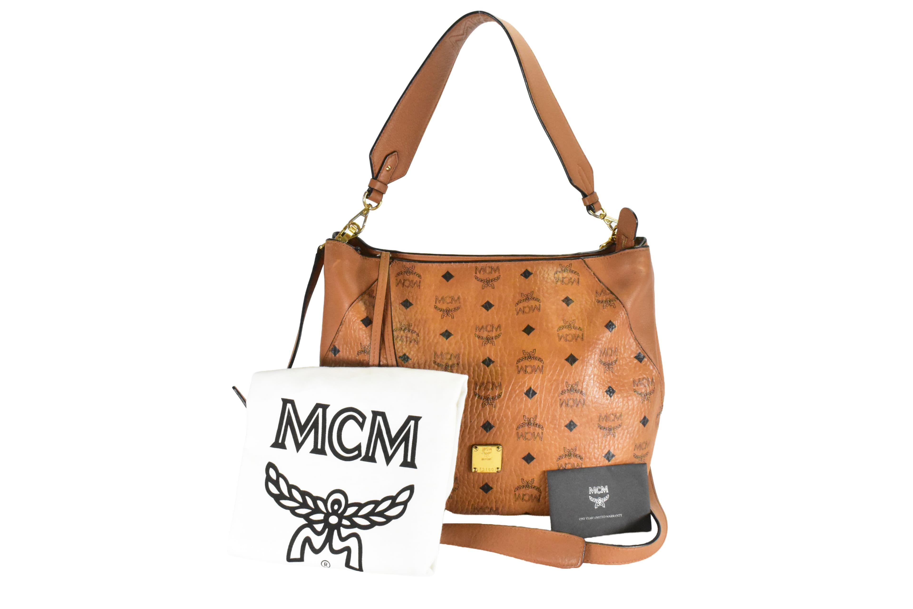 MCM MODELL: KLARA SCHULTERTASCHE TASCHE COGNAC 4781