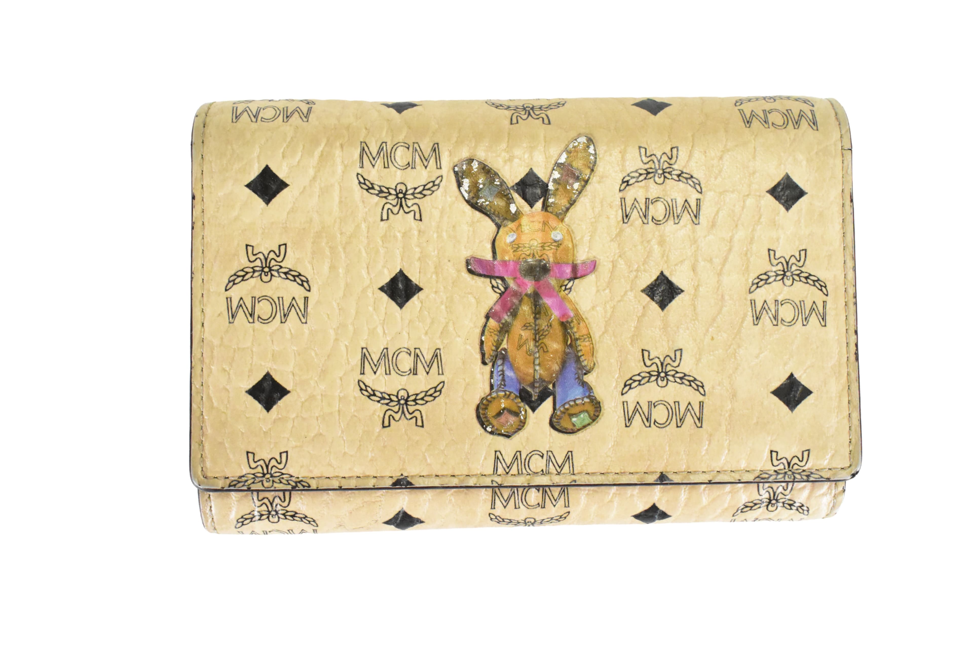 ✅MCM PORTEMONNAIE GELDBEUTEL PORTMONEE GELDBÖRSE BEIGE 4789