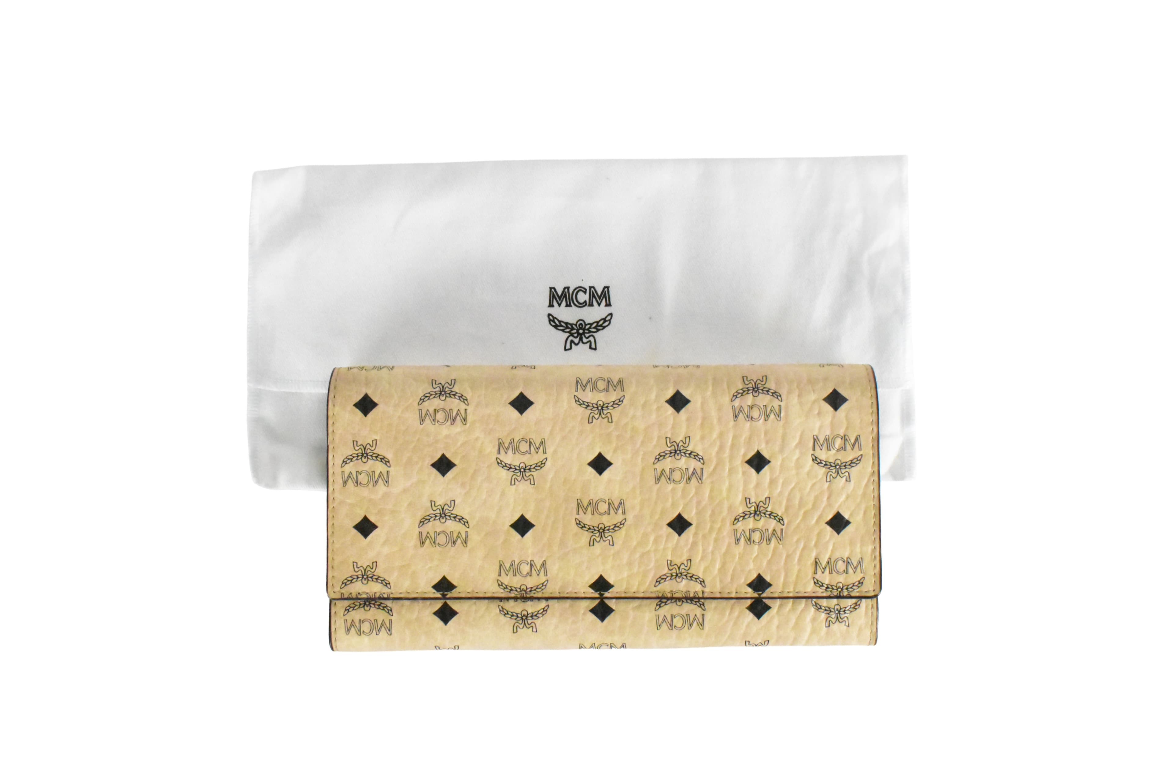 MCM GELDBEUTEL vintmarket.de PORTMONEE GELDBÖRSE BEIGE 4816