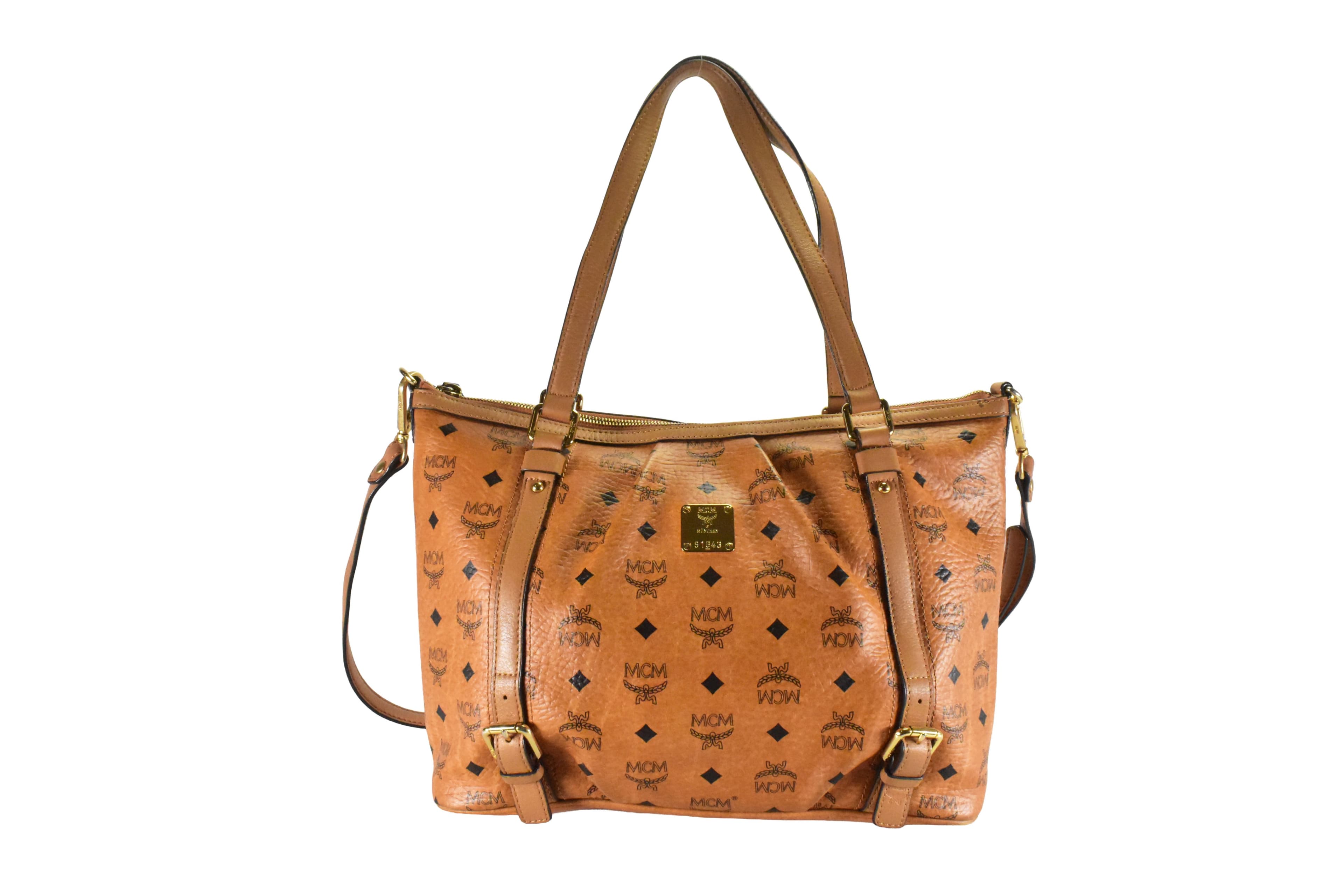 ✅MCM SCHULTERTASCHE MEDIUM vintmarket.de CROSSBODY COGNAC 4792