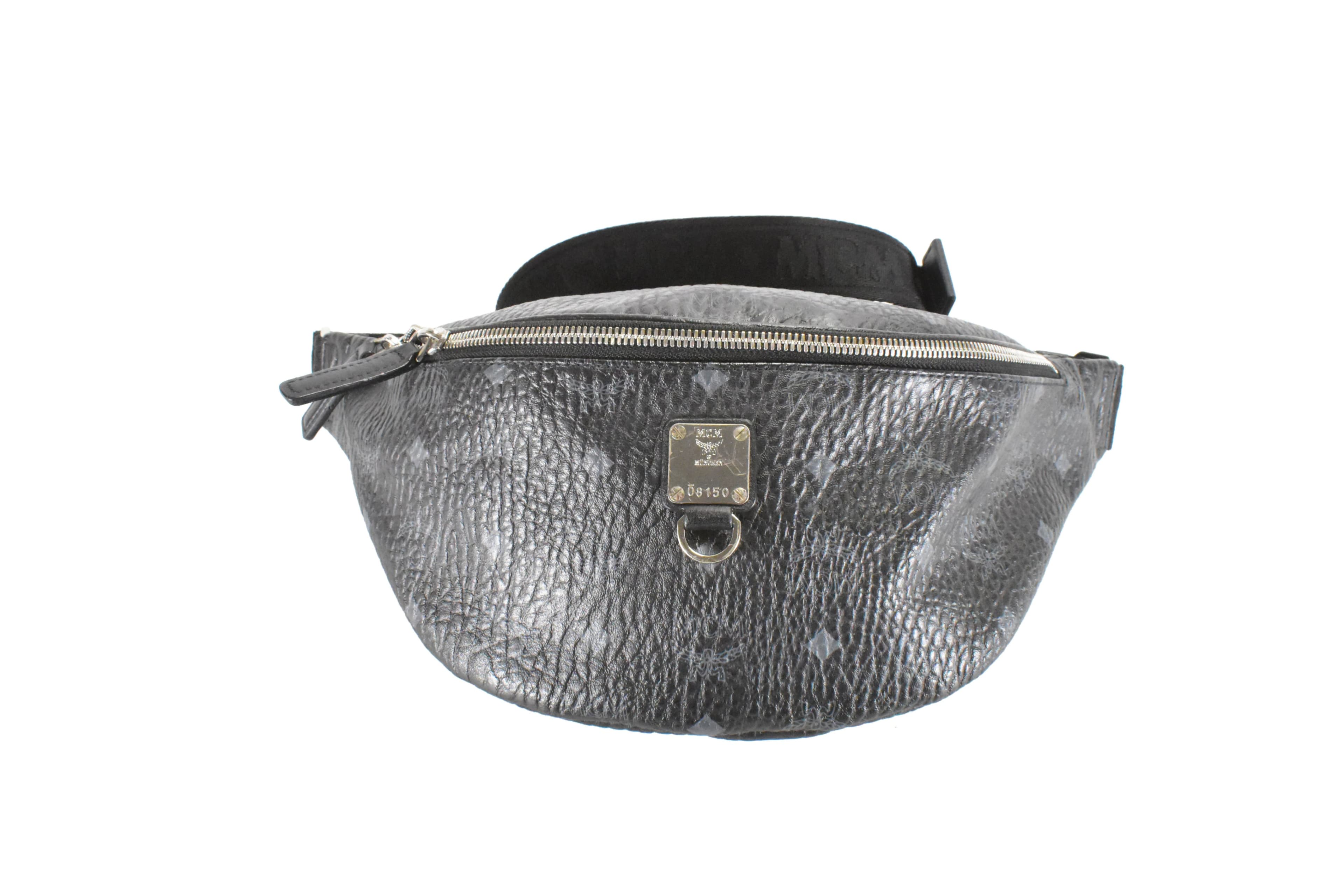 MCM HERREN DAMEN BAUCHTASCHE vintmarket.de LEDER SCHWARZ 4808