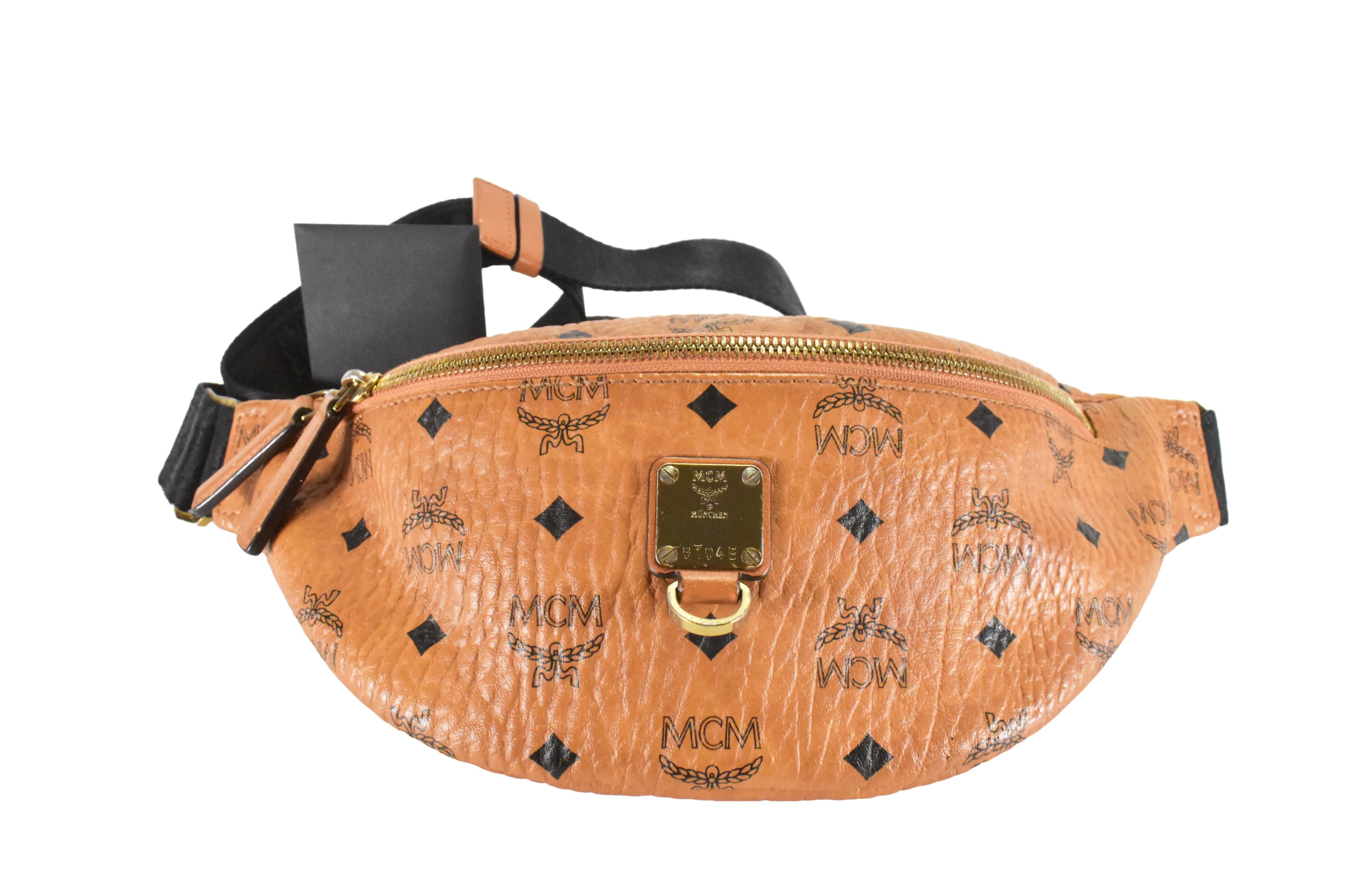 MCM HERREN DAMEN BAUCHTASCHE vintmarket.de LEDER COGNAC 4809