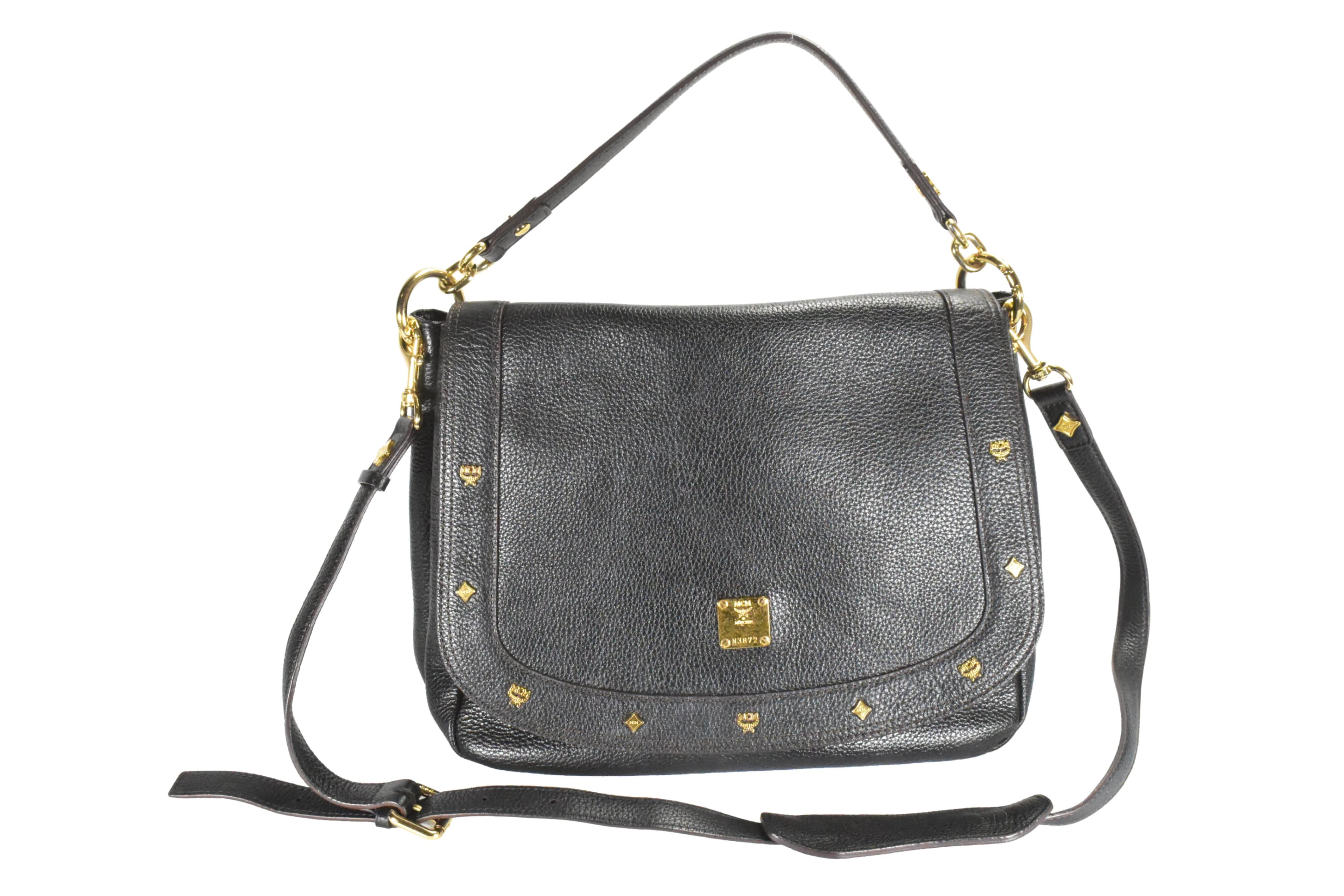 ✅MCM TASCHE SCHULTERTASCHE vintmarket.de CROSSBODY SCHWARZ 4836