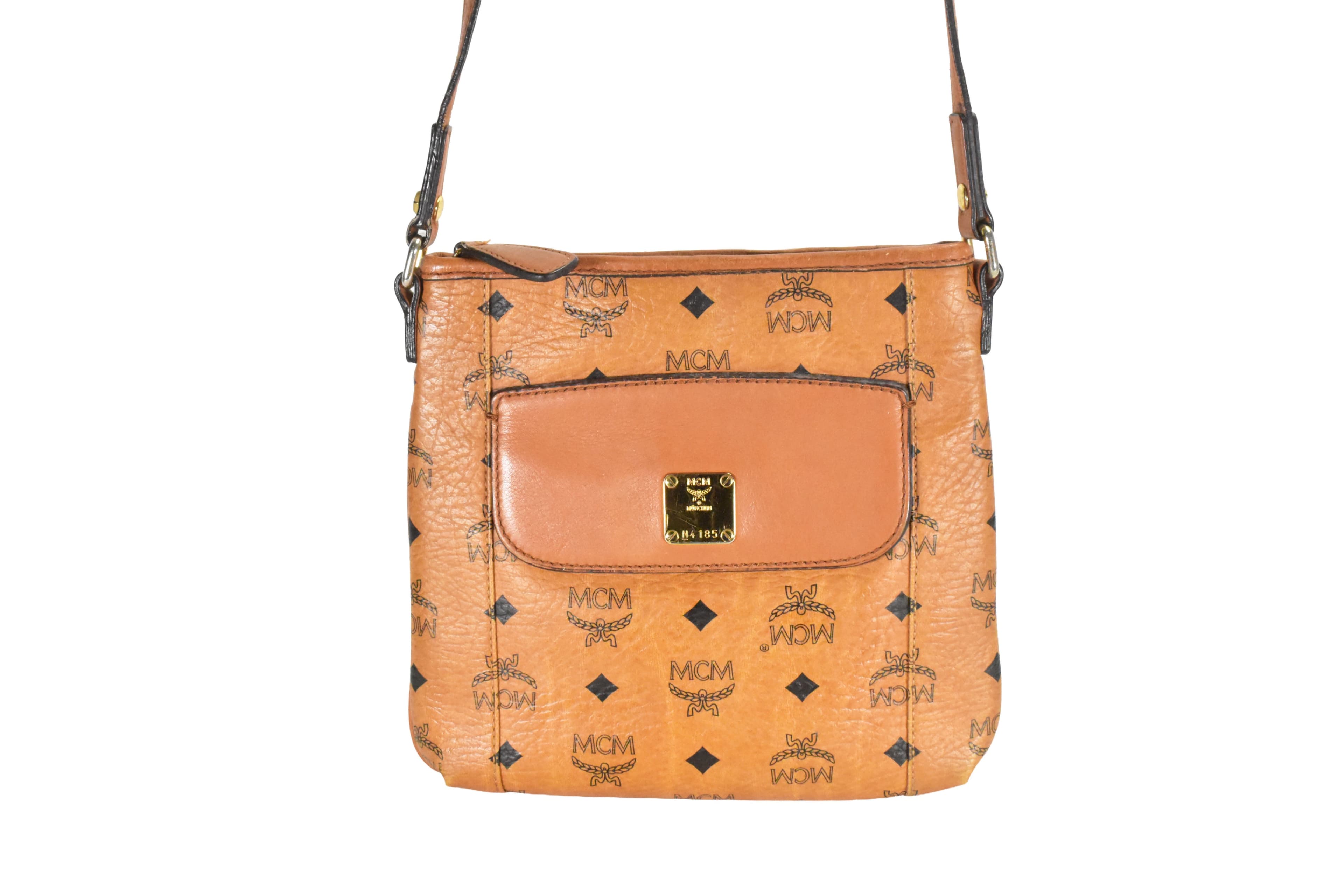 MCM SCHULTERTASCHE vintmarket.de TASCHE CROSSBODY COGNAC 4837