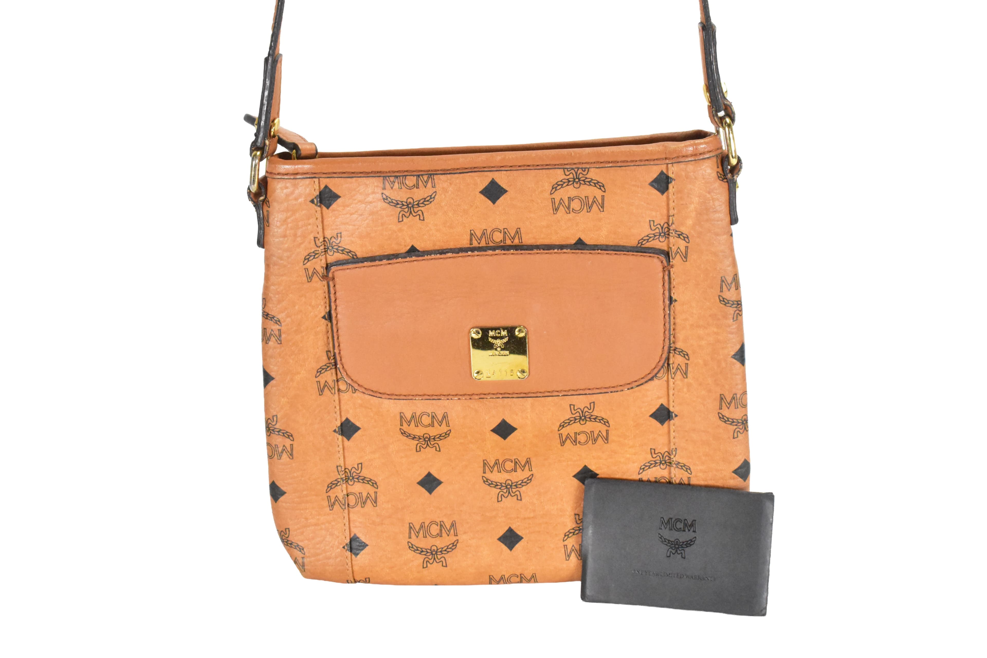 MCM SCHULTERTASCHE vintmarket.de TASCHE CROSSBODY COGNAC 4838