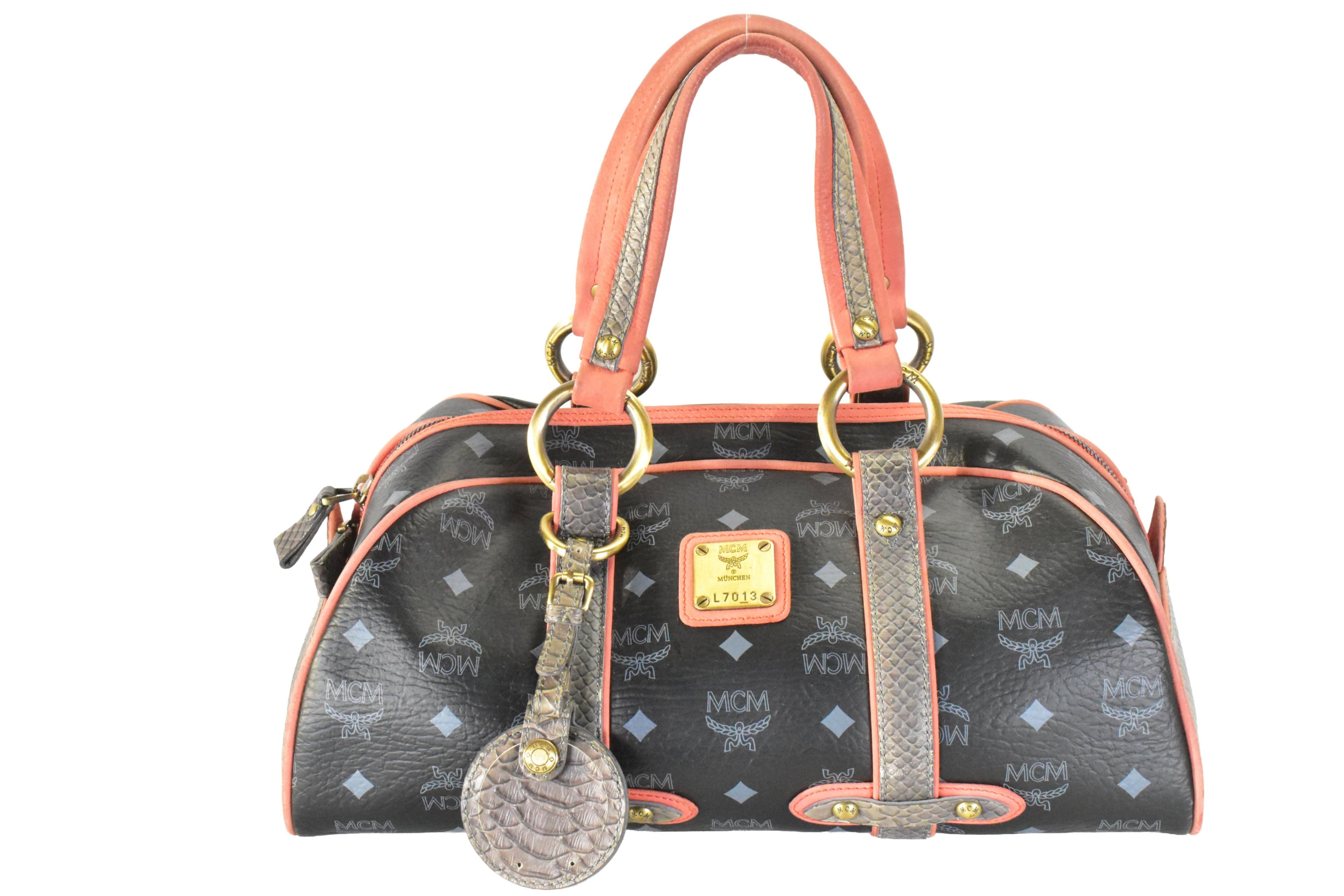 MCM TASCHE vintmarket.de HANDTASCHE LEDERTASCHE SCHWARZ 4850