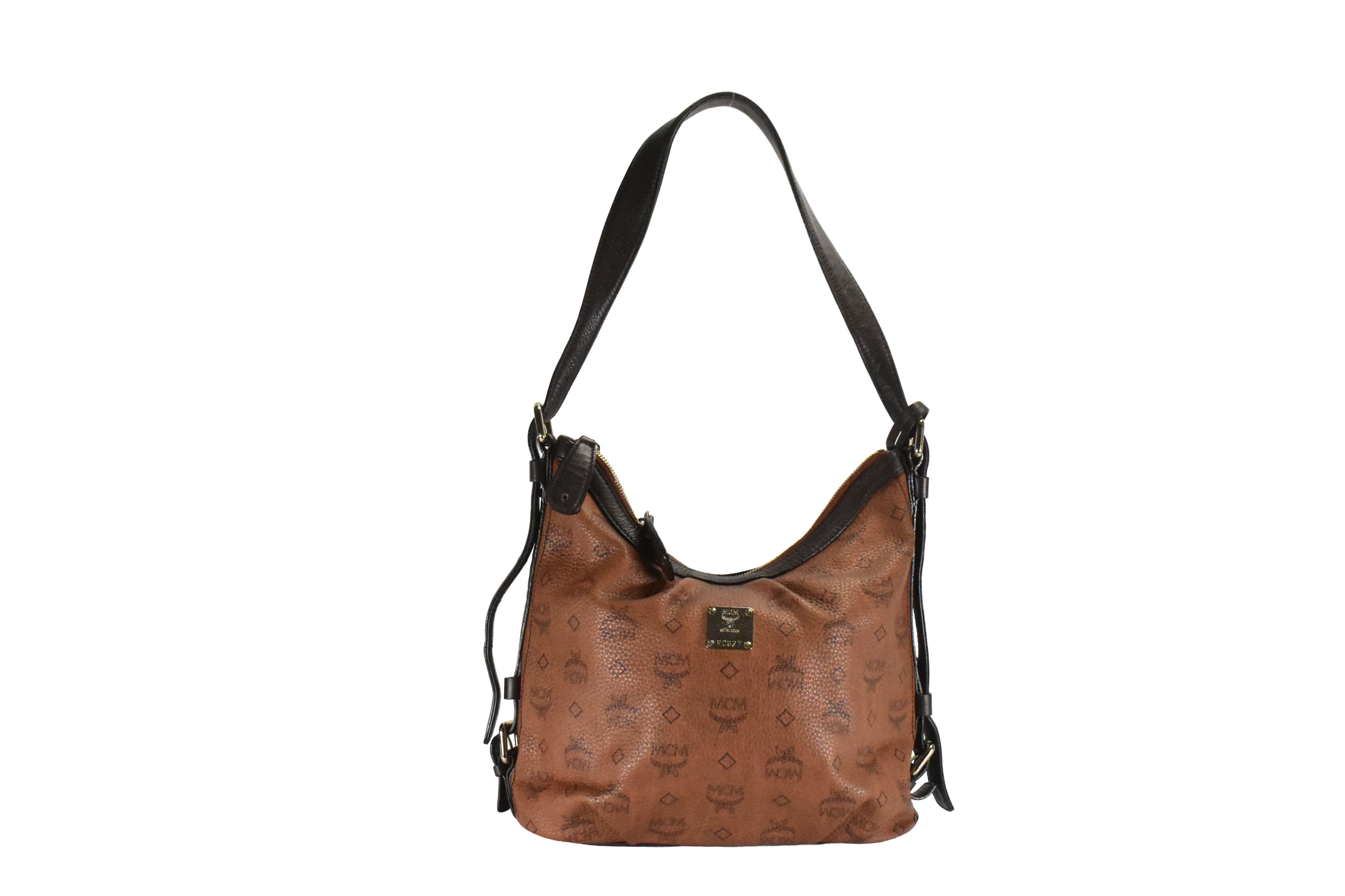 MCM TASCHE SCHULTERTASCHE vintmarket.de CROSSBODY HOBO BRAUN 2478