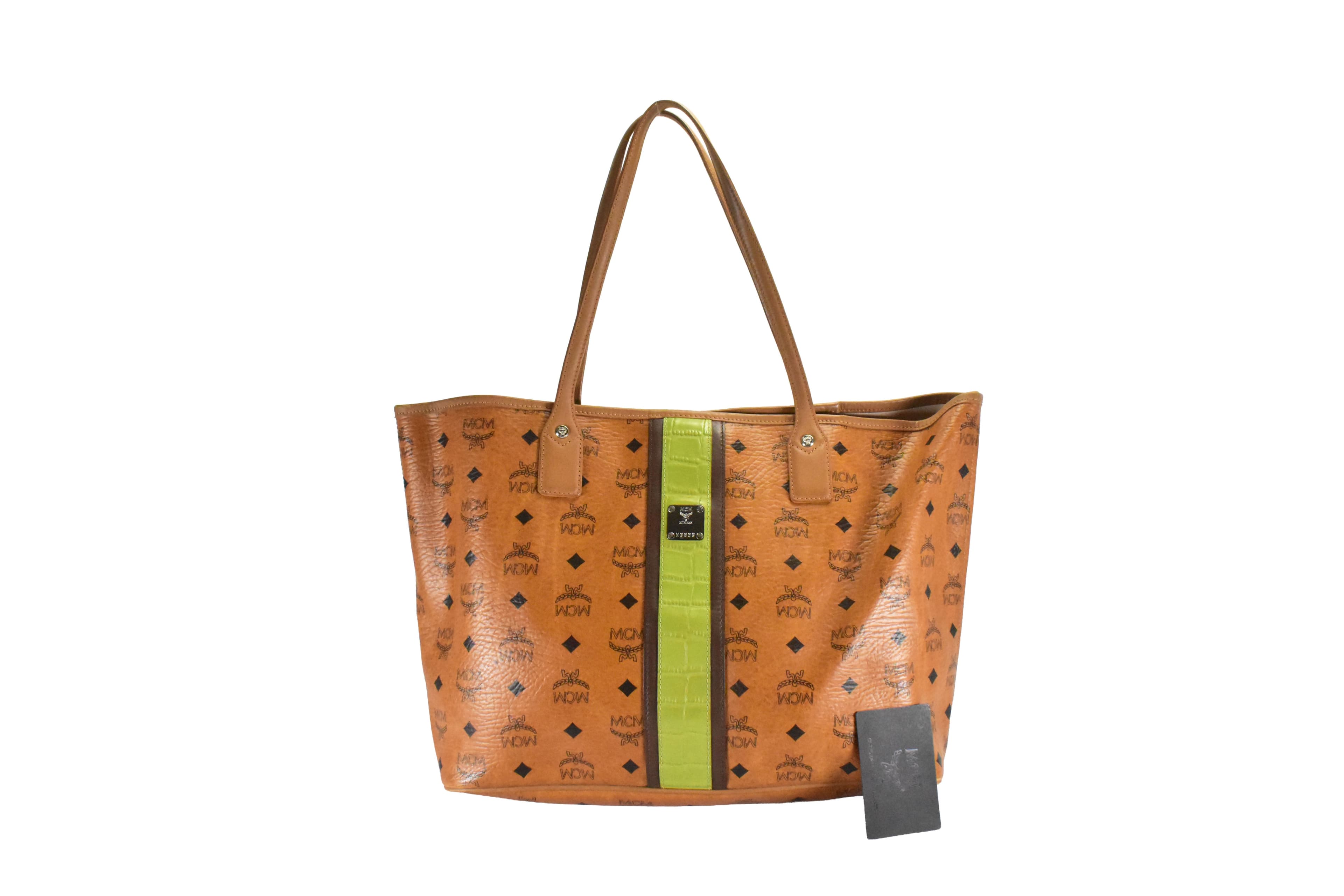 ✅MCM TASCHE vintmarket.de LEDER SHOPPER HANDTASCHE COGNAC 2395