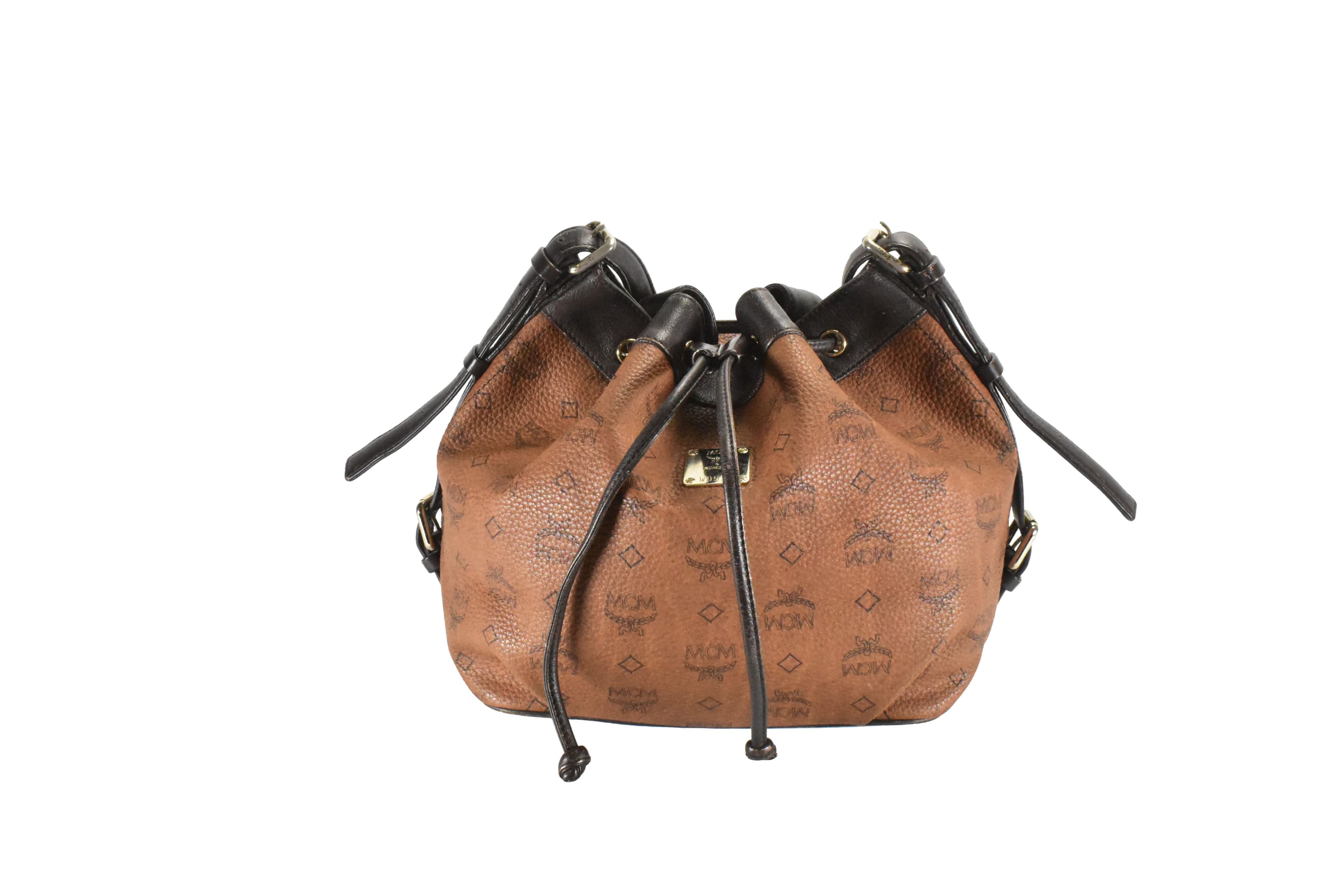 ✅MCM TASCHE BEUTELTASCHE vintmarket.de CROSSBODY LEDER BRAUN 2476