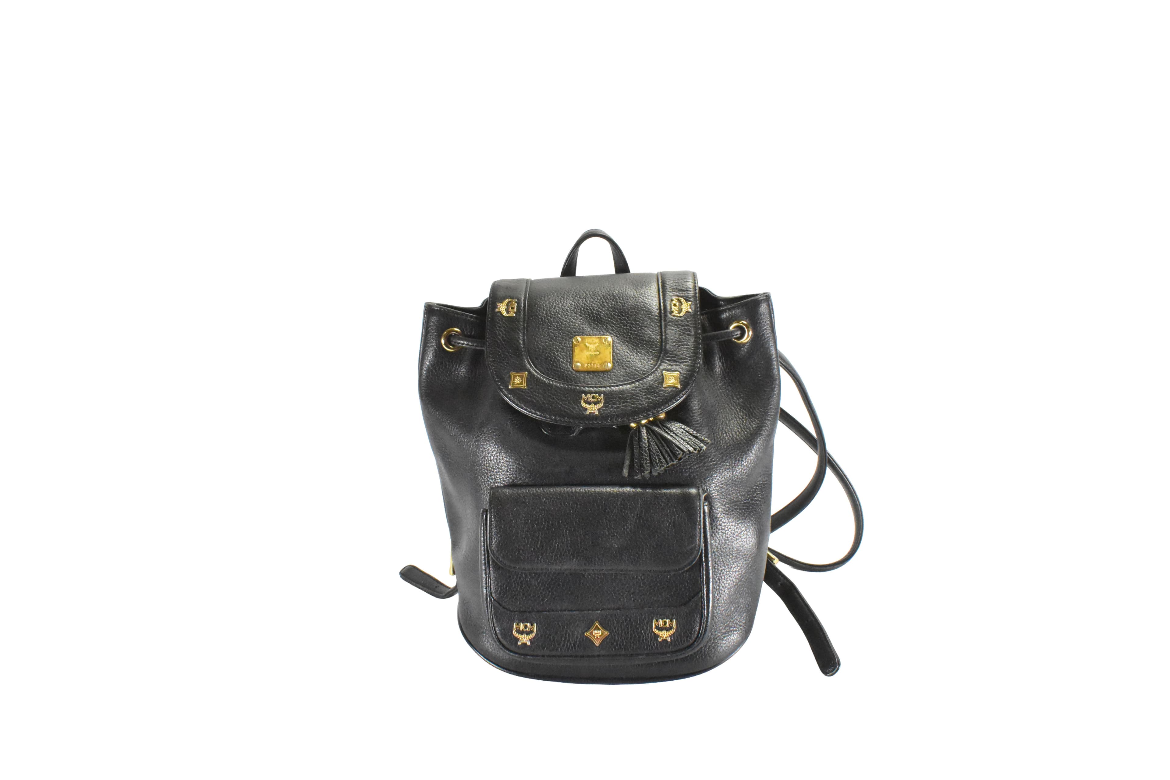 ✅MCM RUCKSACK vintmarket.de TASCHE LEDERRUCKSACK SCHWARZ 1965