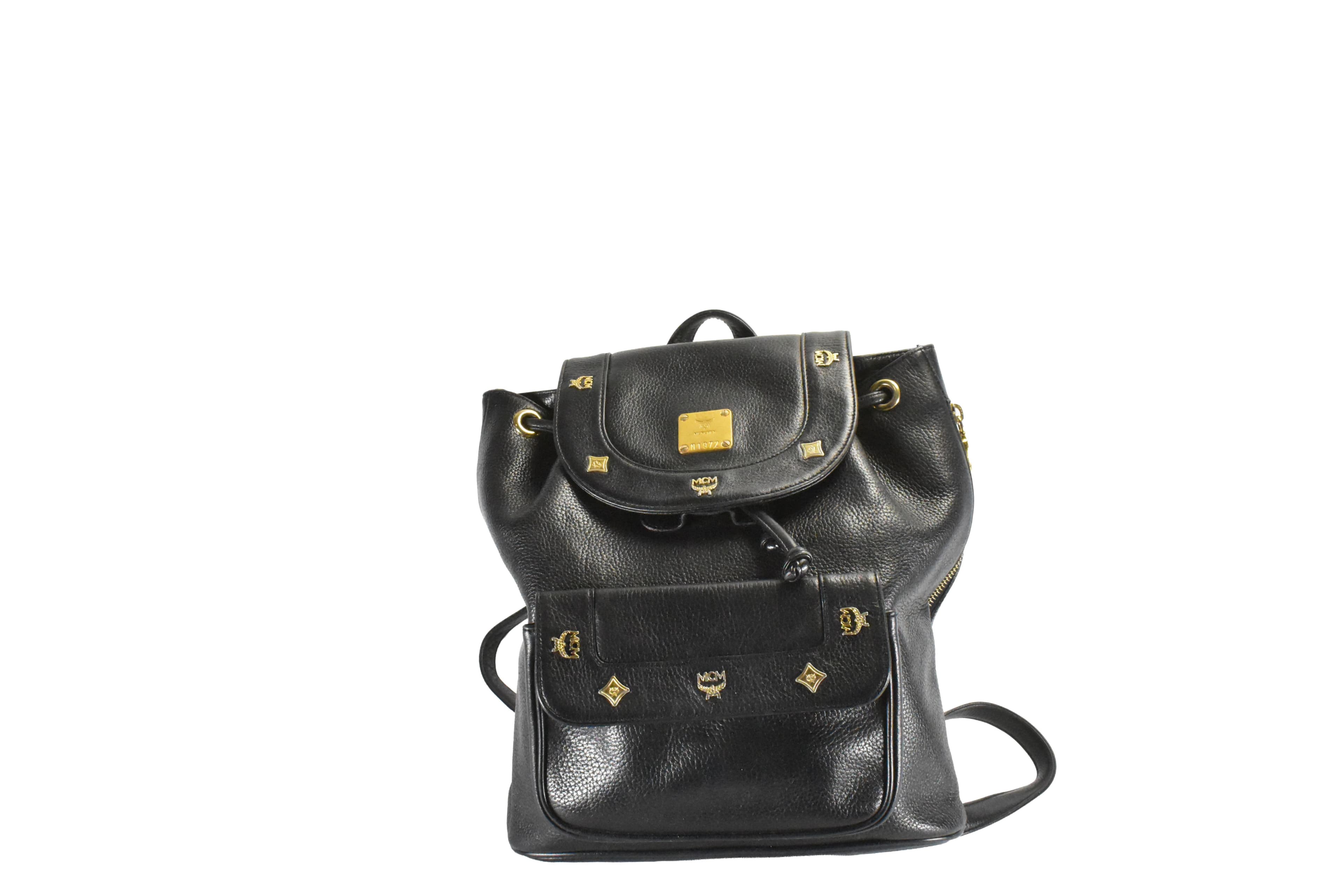 ✅MCM RUCKSACK vintmarket.de TASCHE LEDERRUCKSACK SCHWARZ 2784