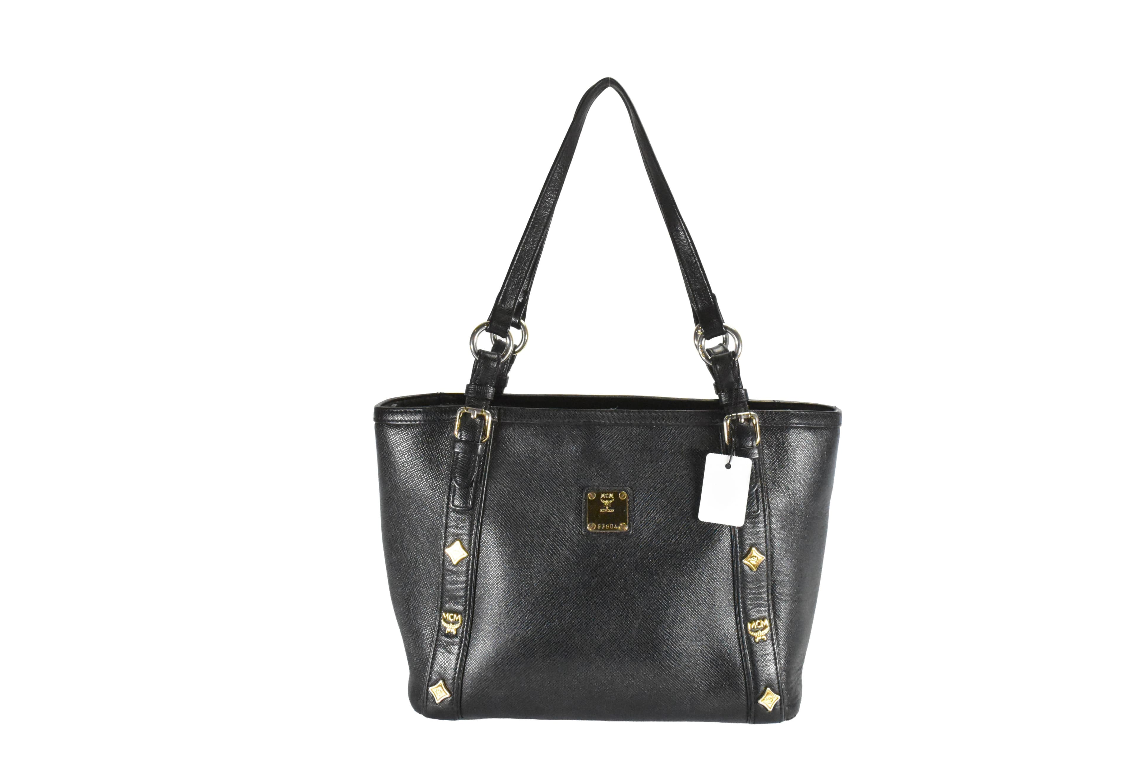 ✅MCM vintmarket.de HANDTASCHE LEDERTASCHE TASCHE SCHWARZ 1677