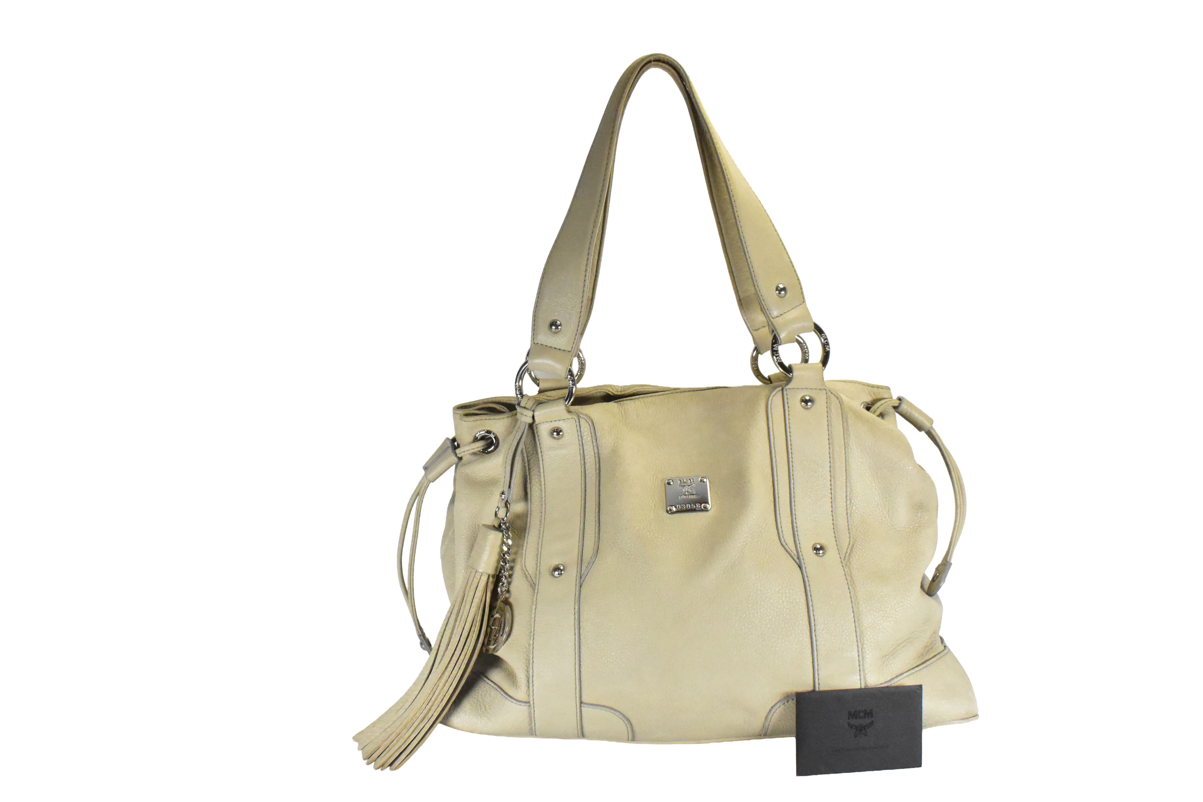 MCM SCHULTERTASCHE vintmarket-de LEDERTASCHE BEIGE 4857