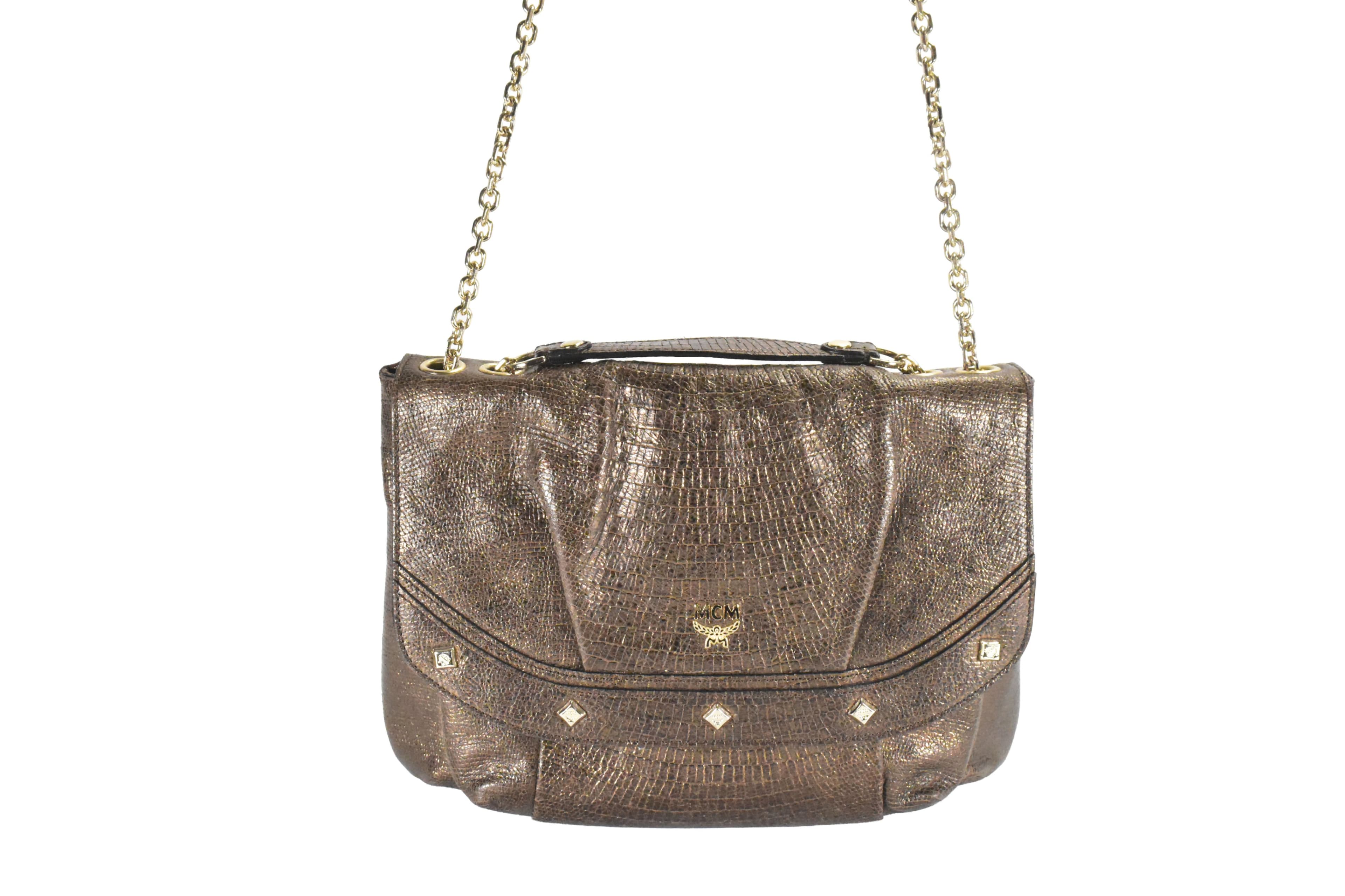 ✅MCM SCHULTERTASCHE vintmarket.de CROSSBODY LEDERTASCHE 4862