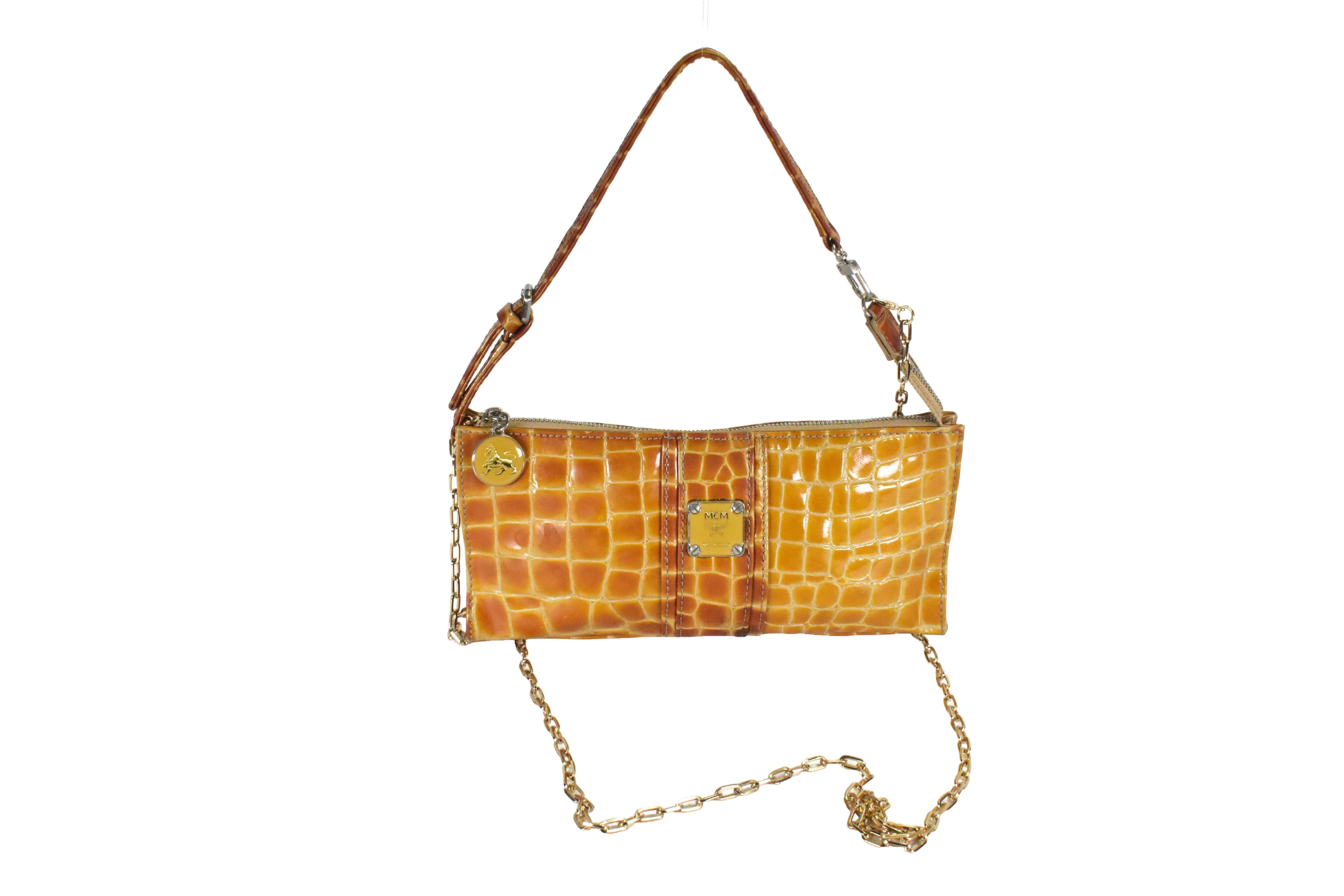 ✅MCM TASCHE vintmarket.de SCHULTERTASCHE CROSSBODY GOLD 4866