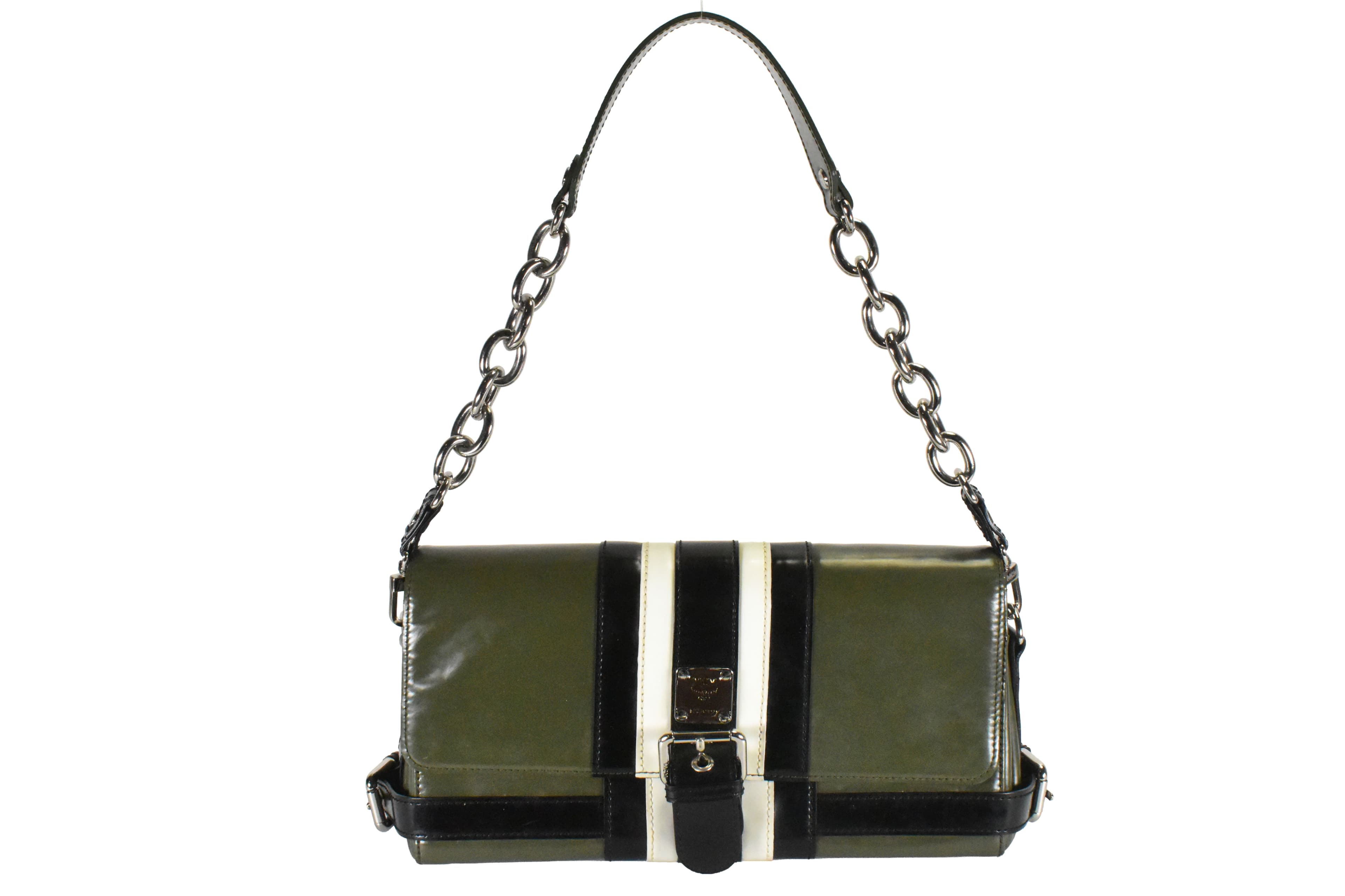 ✅MCM TASCHE vintmarket.de SCHULTERTASCHE CROSSBODY GRÜN 4867