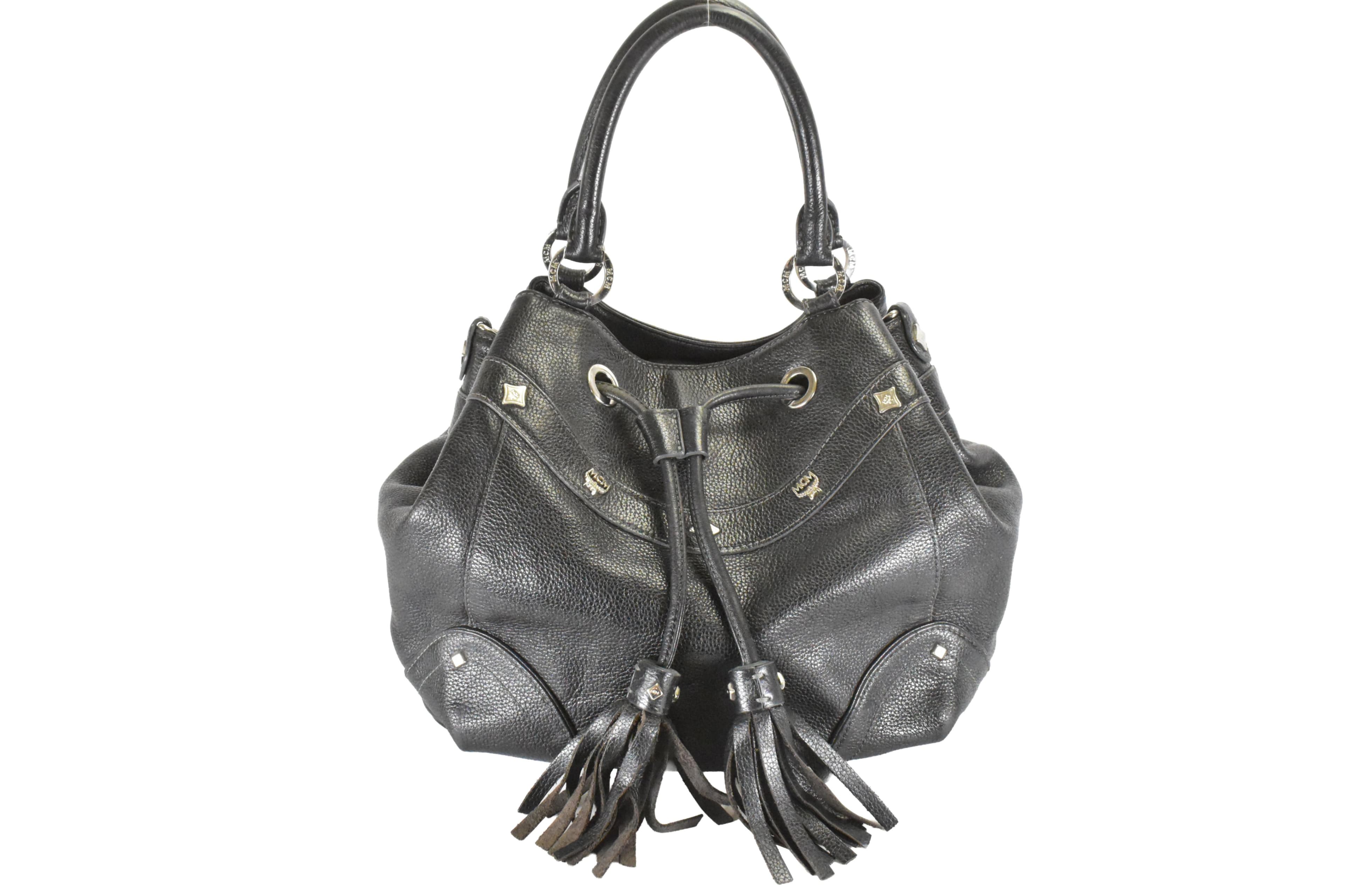 MCM SCHULTERTASCHE vintmarket-de LEDERTASCHE SCHWARZ 4876