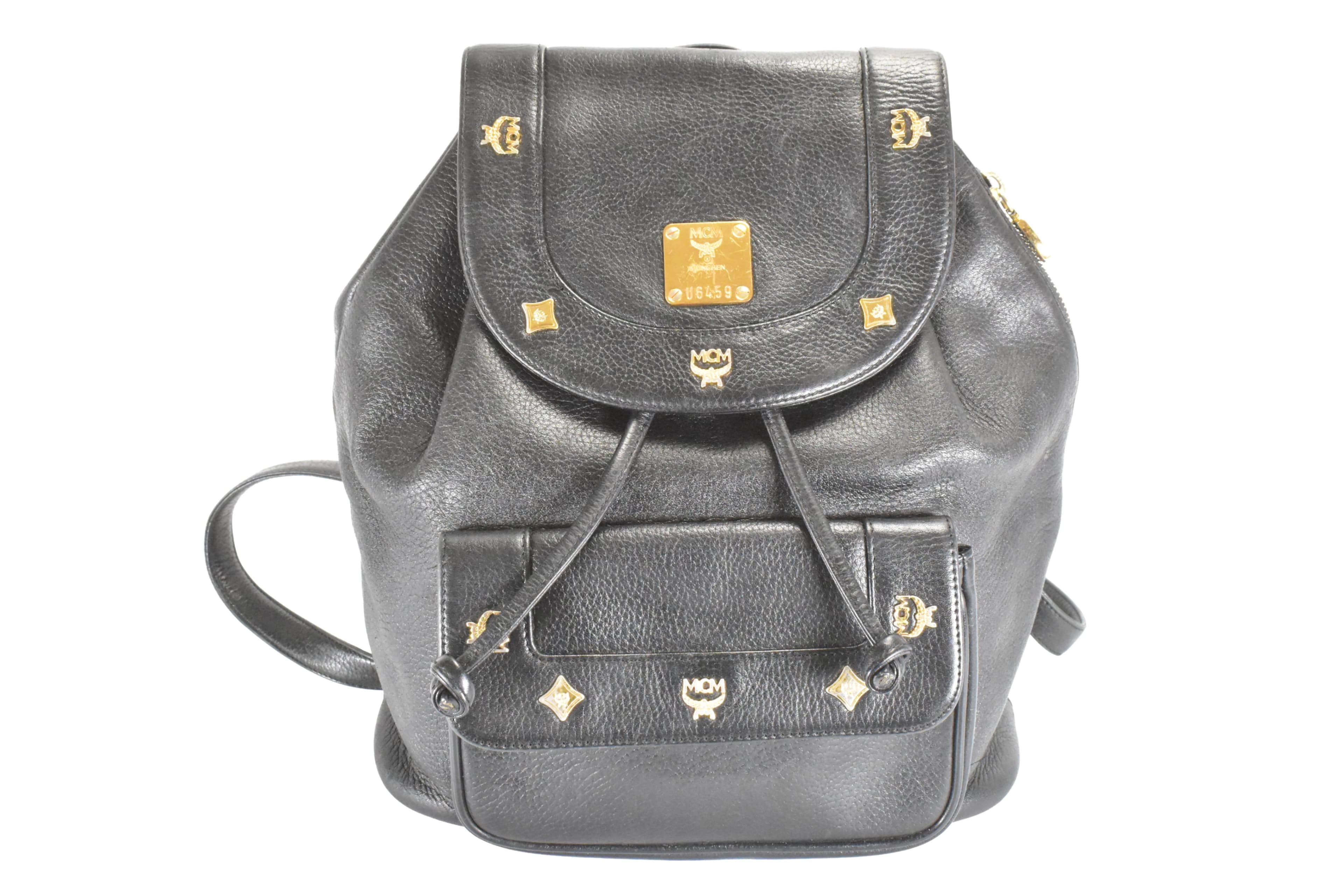 MCM SCHULTERTASCHE vintmarket-de LEDERTASCHE SCHWARZ 4877