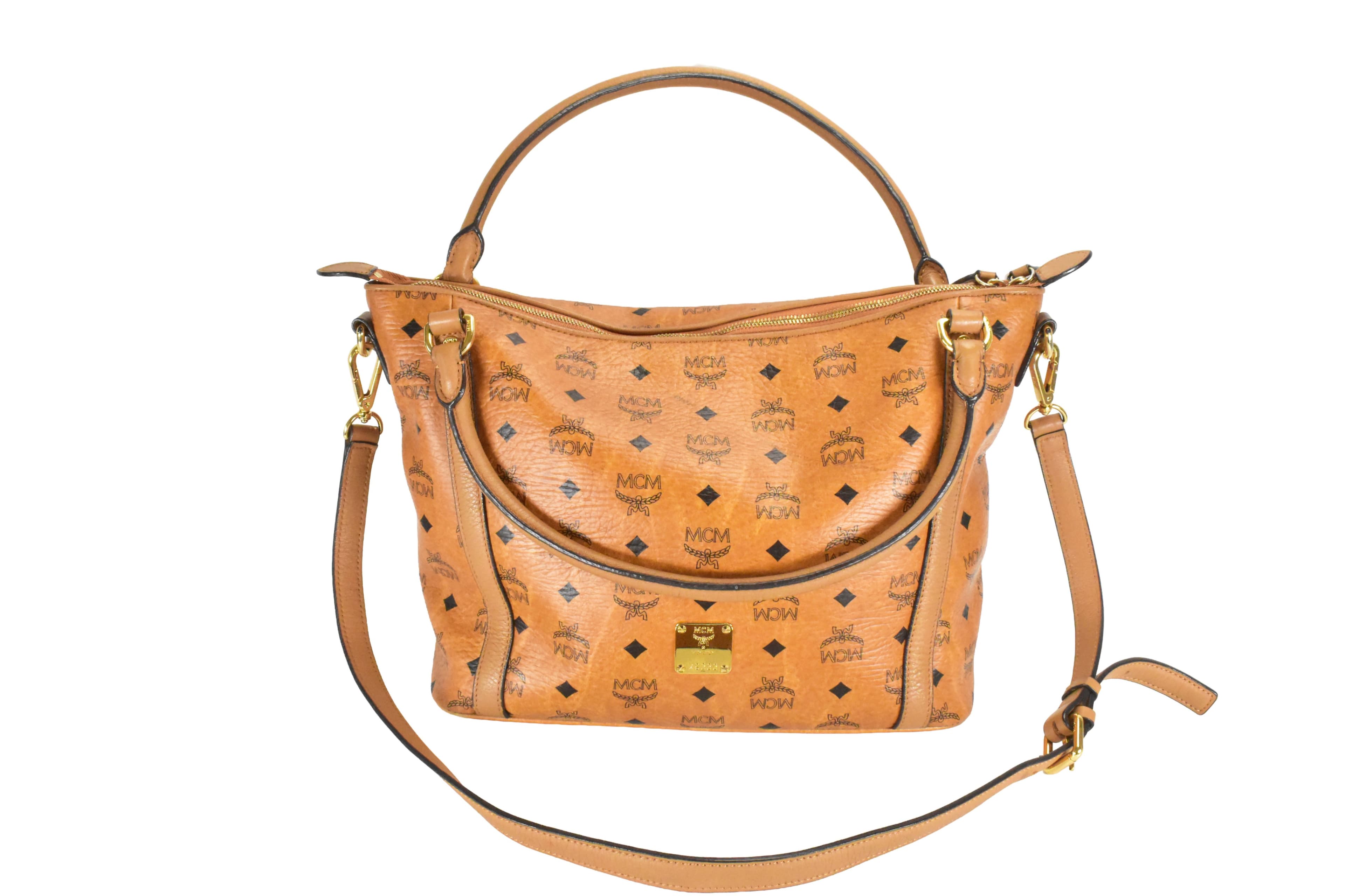 MCM SCHULTERTASCHE vintmarket.de HANDTASCHE CROSSBODY COGNAC 4888